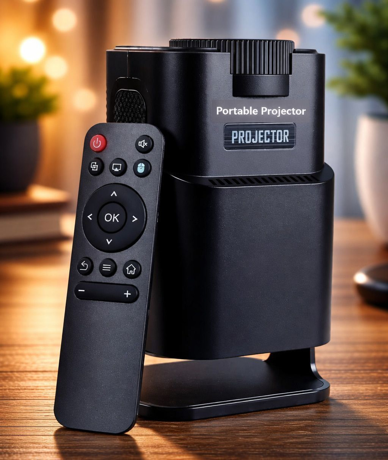 Image of Steepify HY320 Portable Mini 4K Supported Smart LED Projector with Remote for Home Cinema (4800 lm / 1 Speaker / Wireless / Remote Controller) Portable Projector