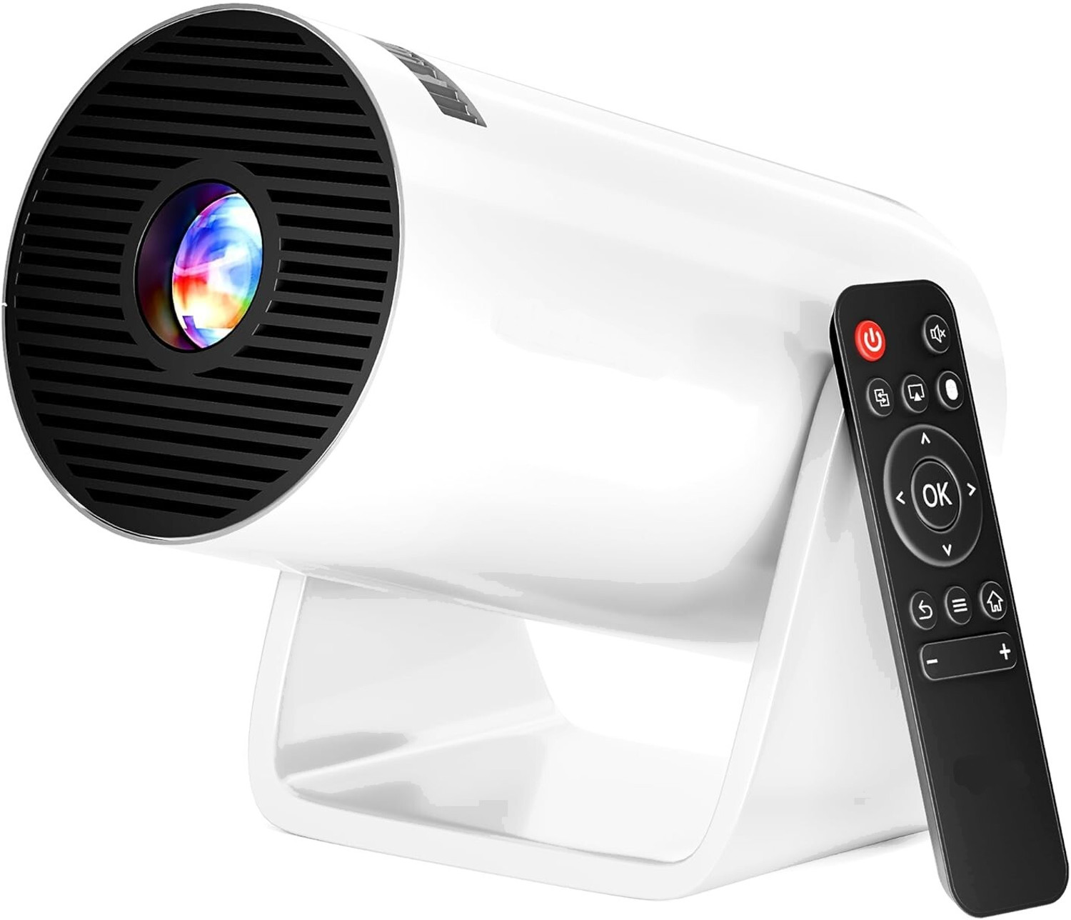 Image of AVIER HY300 1GB /8GB, HD Android 11 Projector WiFi 6 /BT 5.0 180 Rotation Auto Keystone (4500 lm / 1 Speaker / Wireless / Remote Controller) Portable Projector
