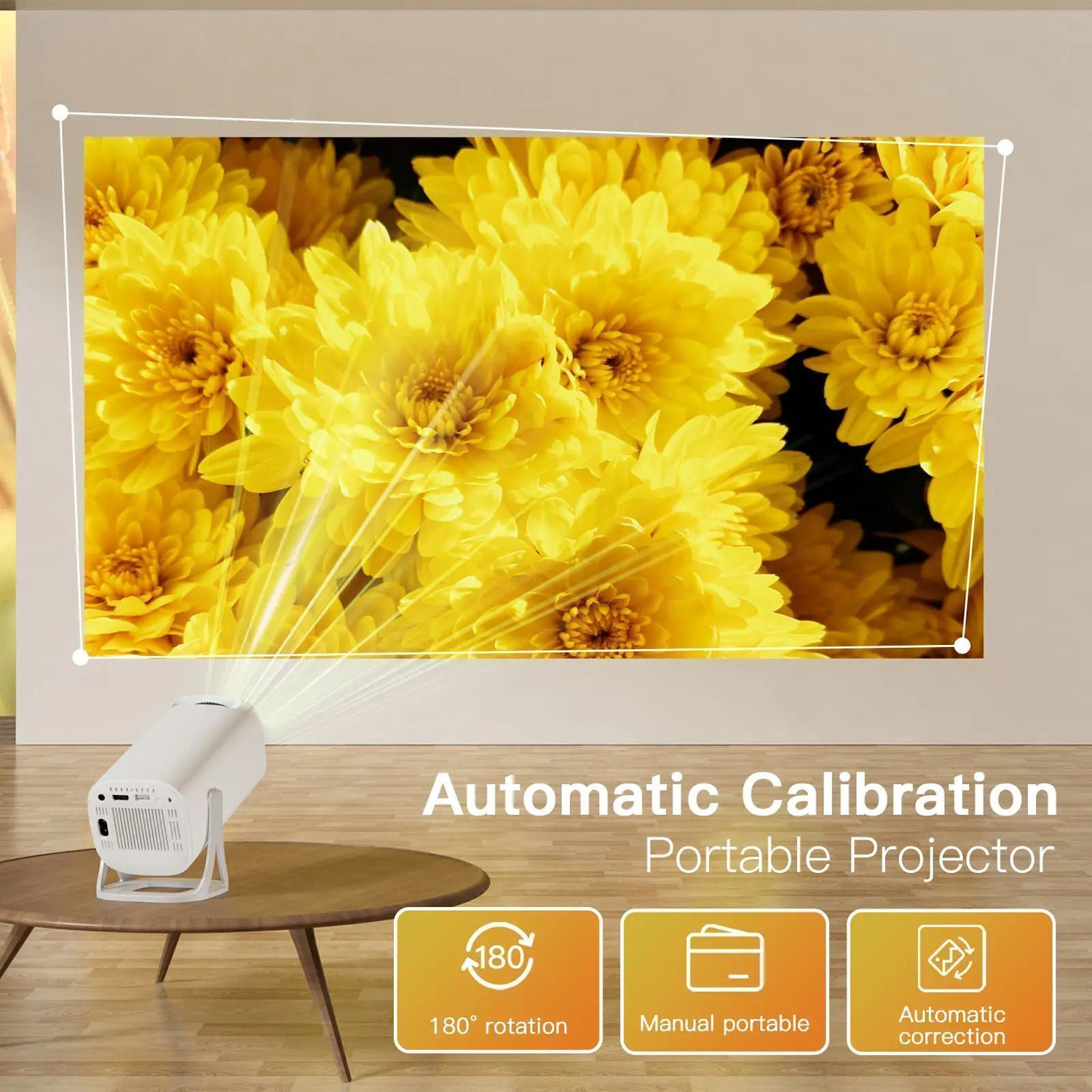 Image of Nexscan S40 4K Support Native HD Smart Android 14 |6000 Lumens|Wifi |BT | Auto Keystone (6000 lm / 1 Speaker / Wireless / Remote Controller) Portable Projector