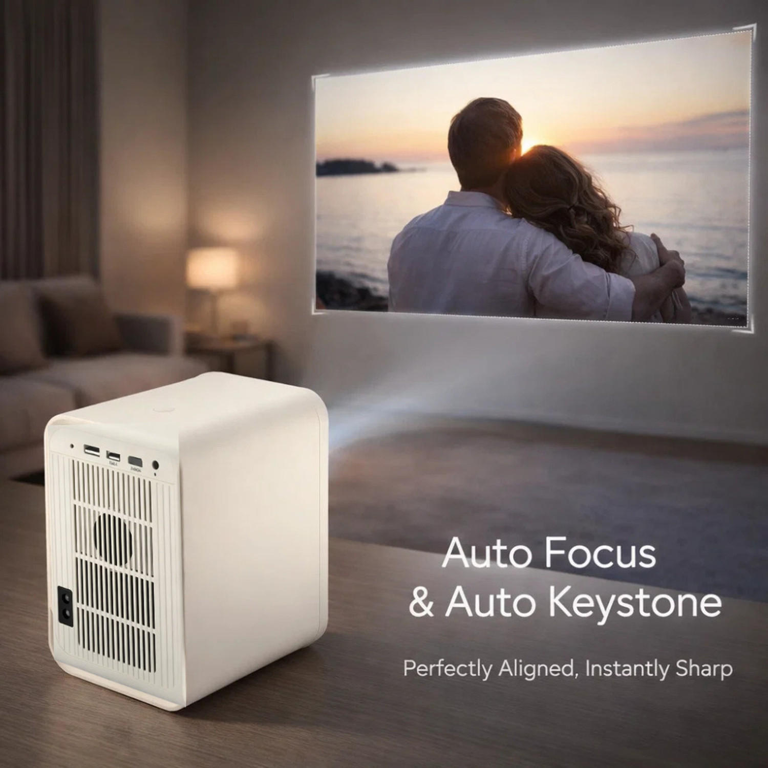Image of Maizic Smarthome Tej Ultra Pro 8K Smart LCD Projector | 7680x4320p | Android 13 (15000 lm / 1 Speaker / Wireless / Remote Controller) Portable Projector