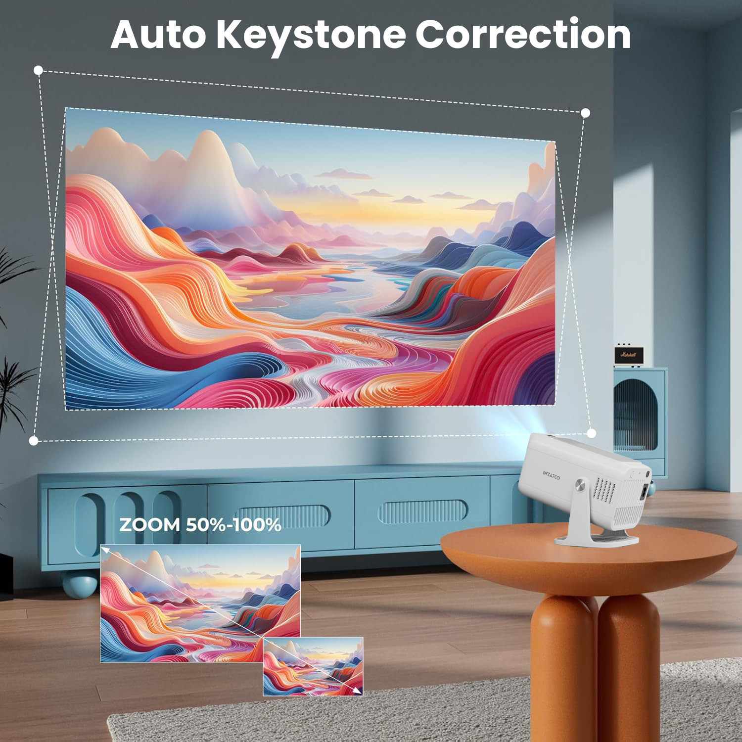 Image of WZATCO Yuva Go Pro Native 1080P Projector (12500 lm / 1 Speaker / Wireless / Remote Controller) Projector