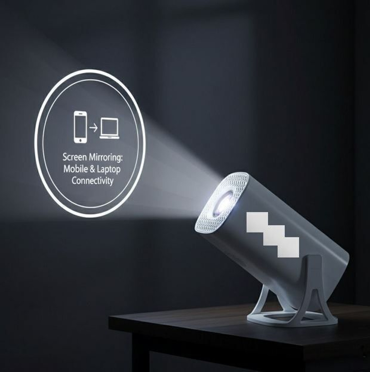 Image of Nexscan S40 Native HD Support 4K | Android 14 | 6000 Lumens | WiFi BT | Auto Keystone (6000 lm / 1 Speaker / Wireless / Remote Controller) Portable Projector