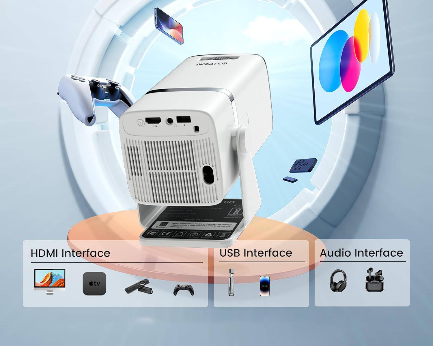 WZATCO Yuva Go Android 13.0 Projector - Image 4