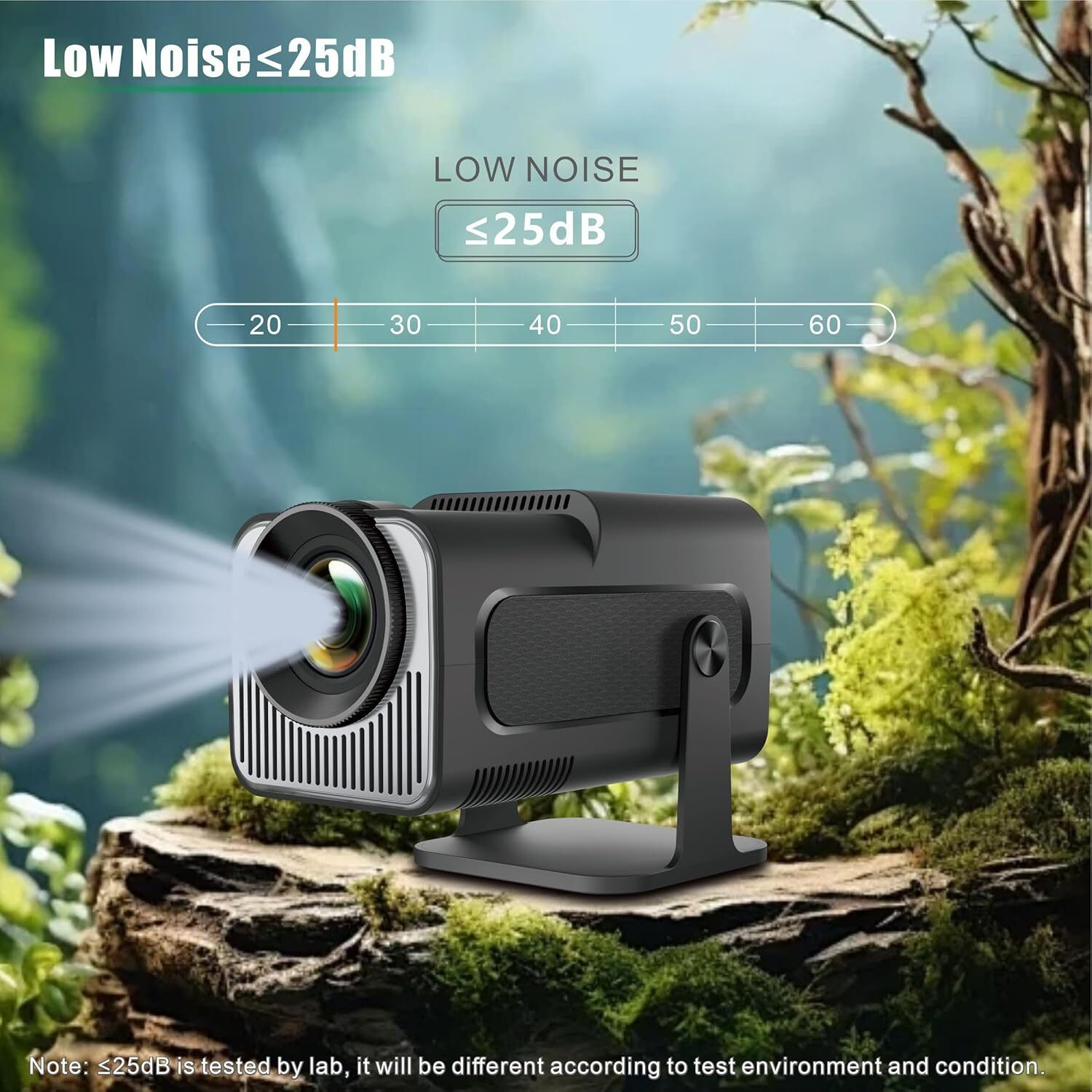 Image of Divine creation HY320 Mini 4K Support Smart Android 13 Projector with WiFi 6 HD Home Theater J10 (5000 lm / Wireless / Remote Controller) Portable Projector