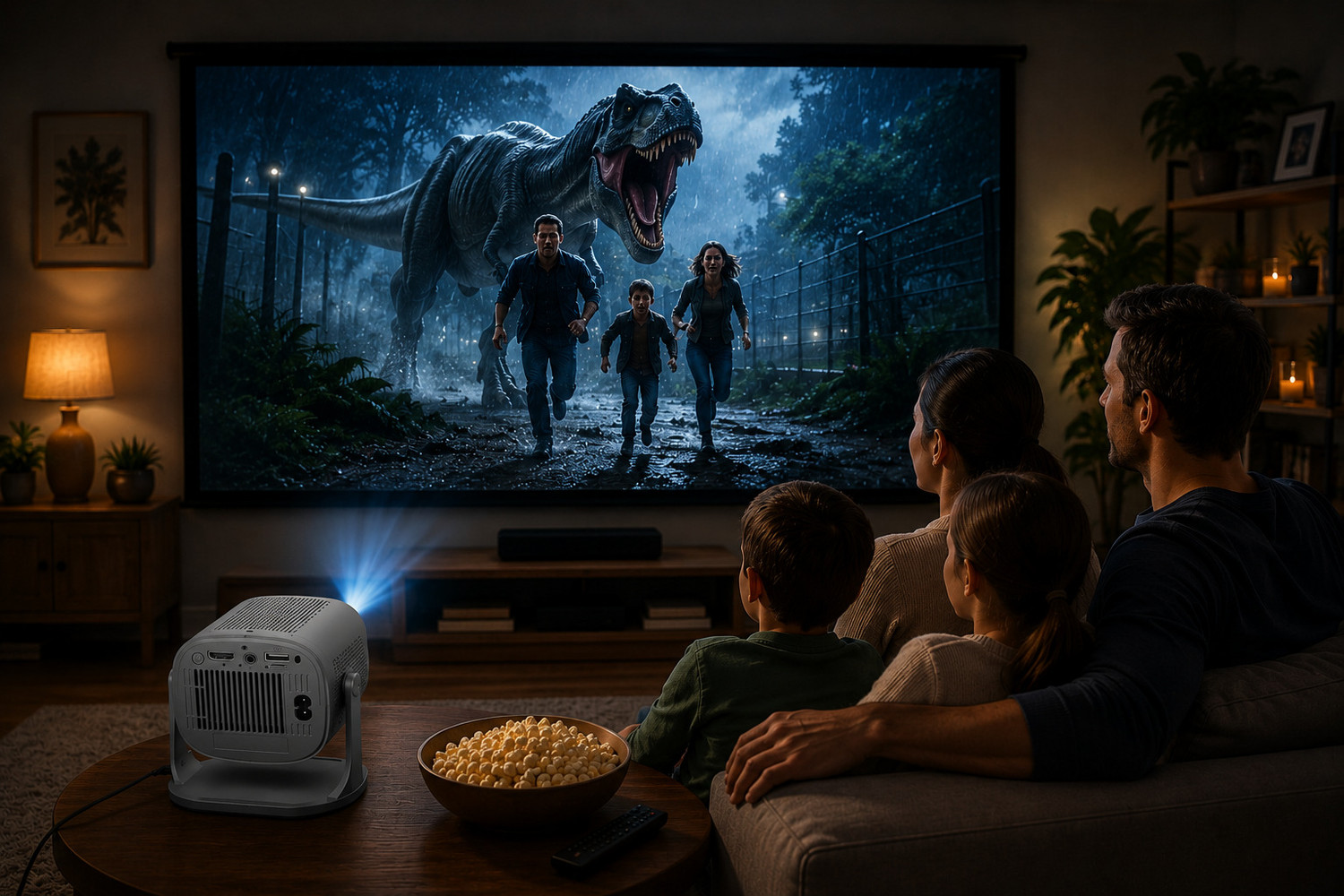 Image of Reysol Projector| Native 1080P| 4K Support|WiFi 6|Miracast|270 Rotatable|Auto Keystone (14000 lm / 1 Speaker / Wireless / Remote Controller) Portable Projector