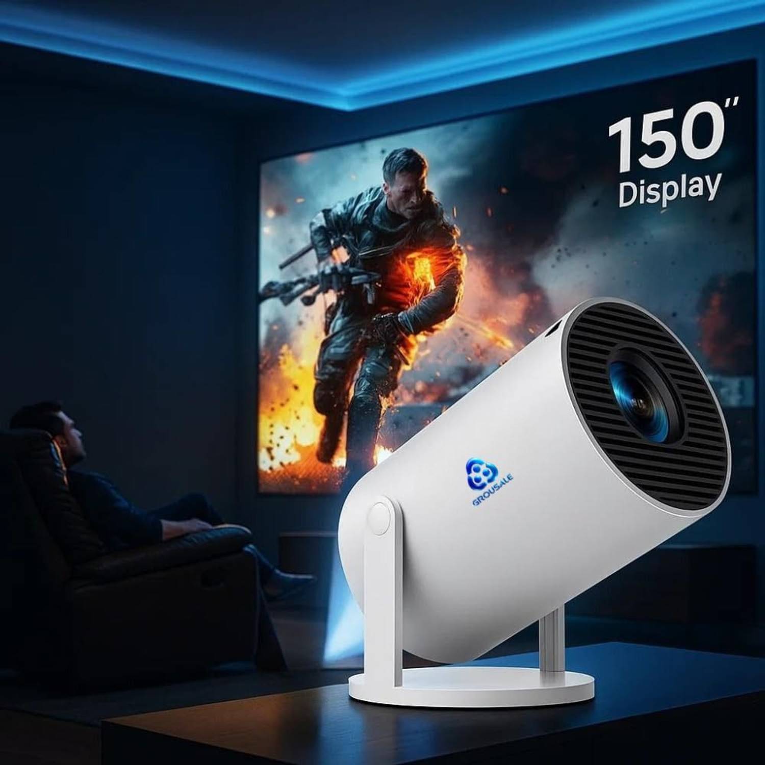 Grousale CineGo Ultra 4K LED Smart Projector - Image 4
