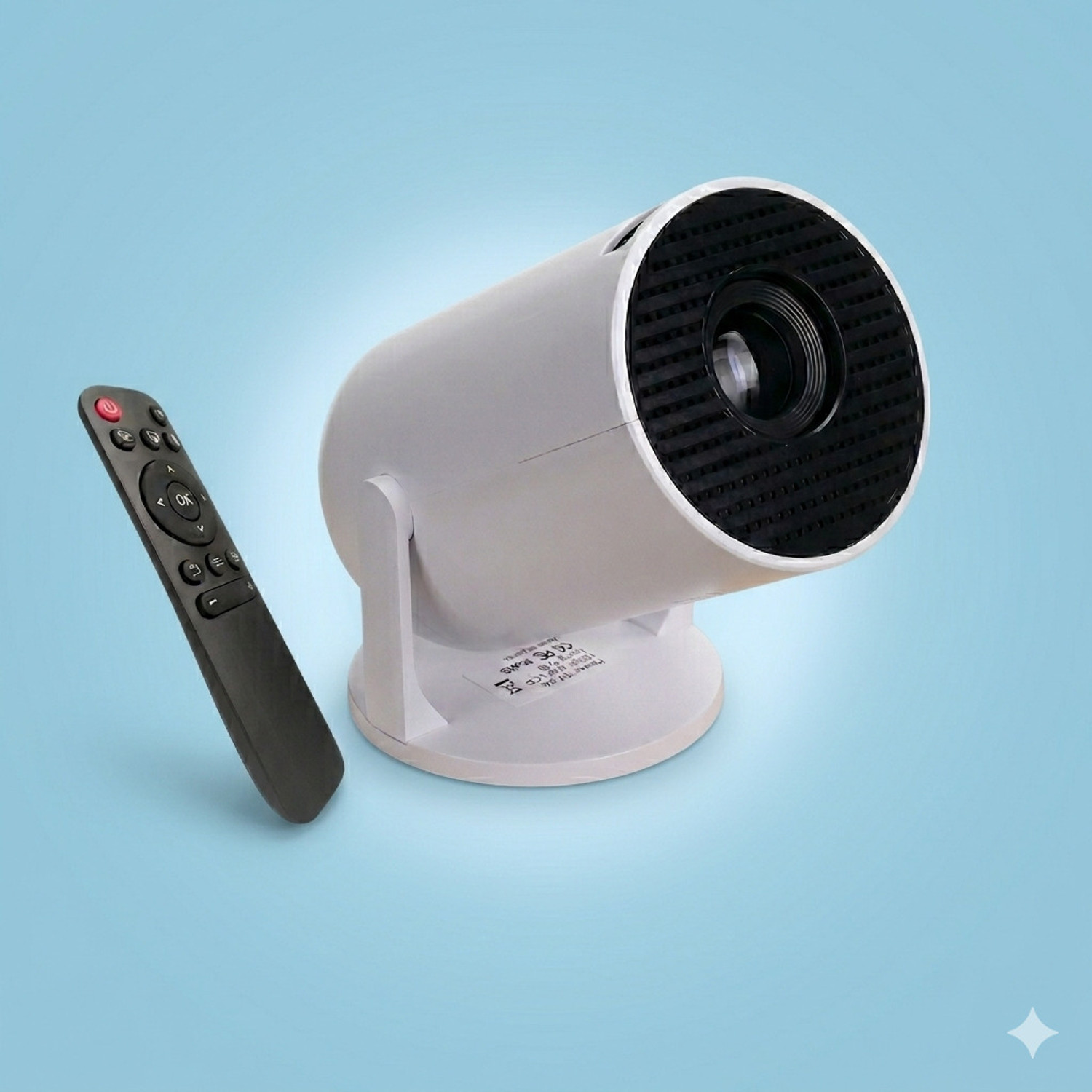 Image of Qolic Mini Portable Projector | 4K Support | 180 Flexible Rotation | 130 Inch (4700 lm / 2 Speaker / Wireless / Remote Controller) Portable Projector