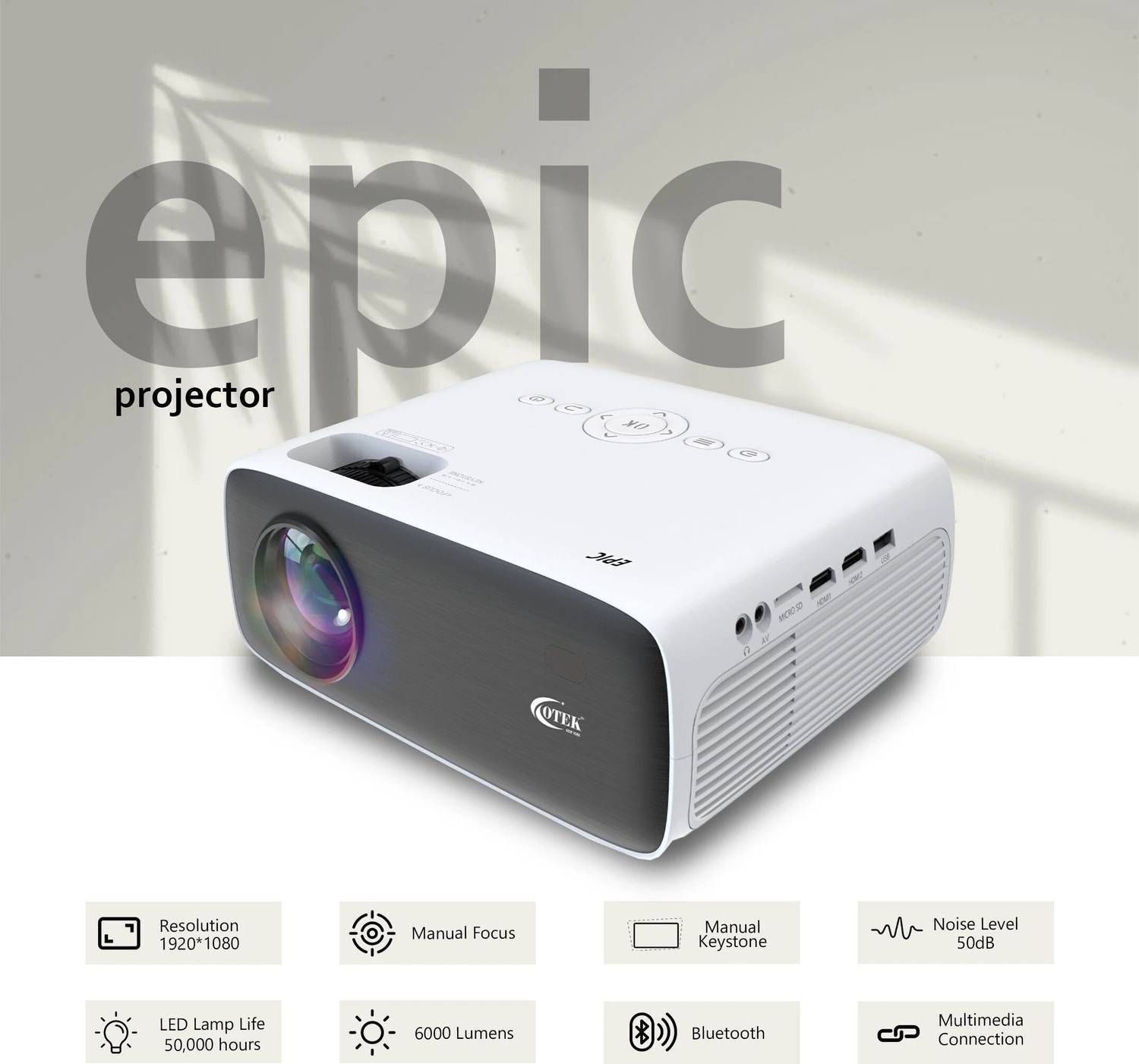 OTEK OT-WEPIC Portable Projector - Image 3