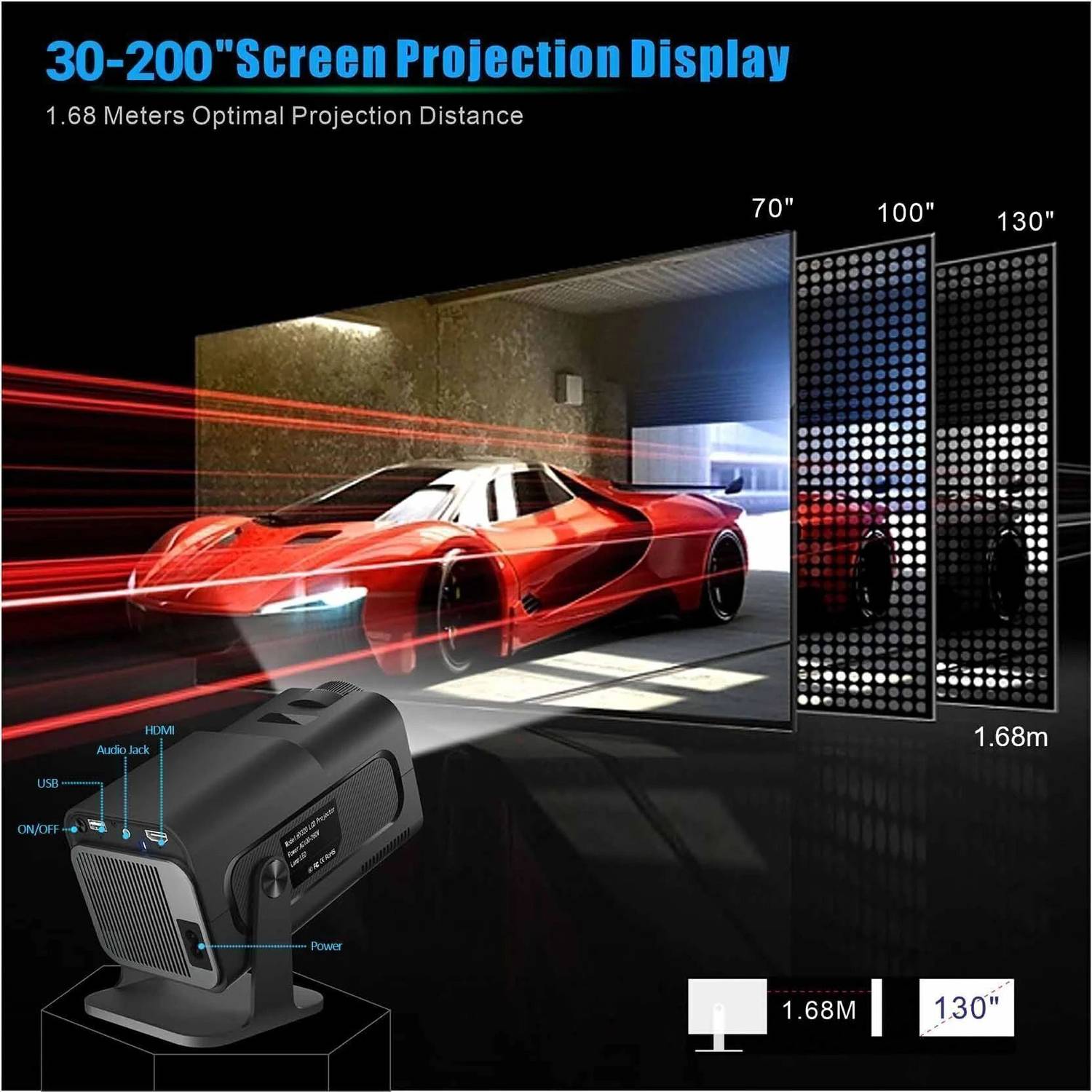 TOPPRO HY320 Mini 4K Portable Projector - Image 4