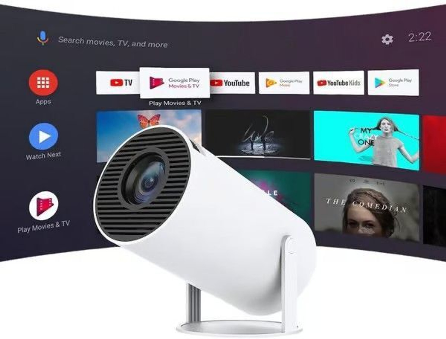 Image of Amit HY300 Portable Projector Android (200 lm / 2 Speaker / Wireless / Remote Controller) Portable Projector