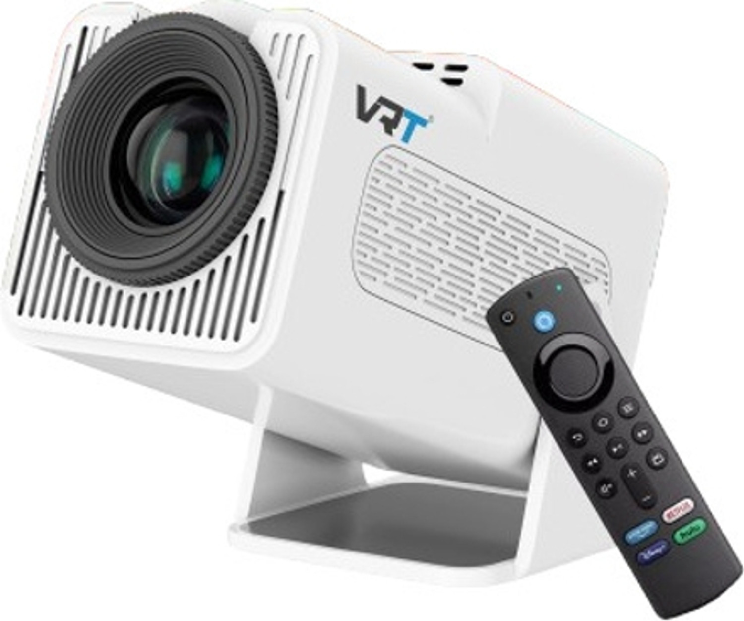 Image of VRT Smart LED Projector N600|1080P Native|4K HDR|Android 13|Auto Keystone (8400 lm / 1 Speaker / Wireless / Remote Controller) Portable Projector