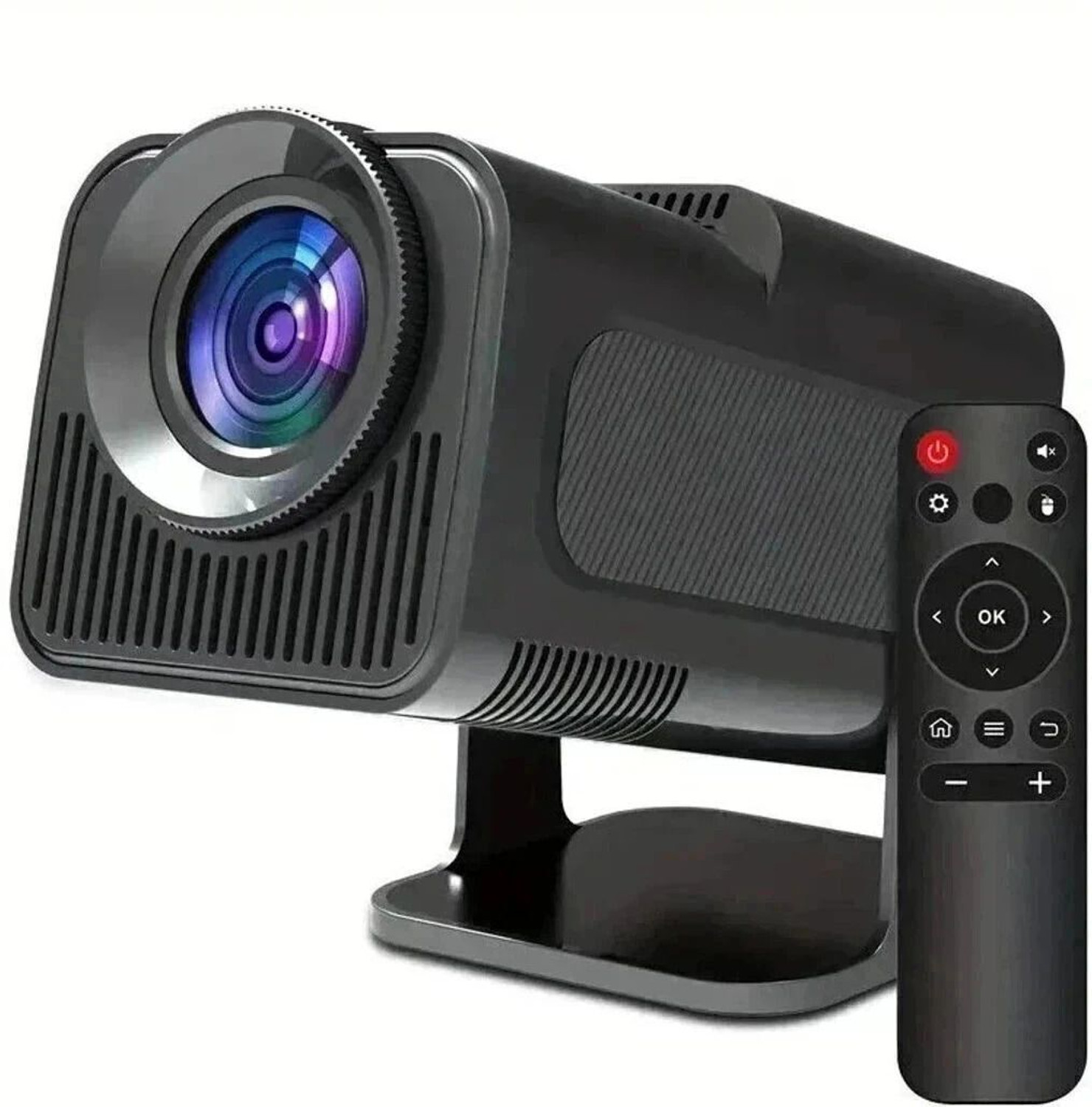 Image of ENKART HY320 Mini 4K Support Android 13 WiFi 6 /BT 5.0 2GB /16GB Auto Keystone (5000 lm / 1 Speaker / Wireless / Remote Controller) Portable Projector