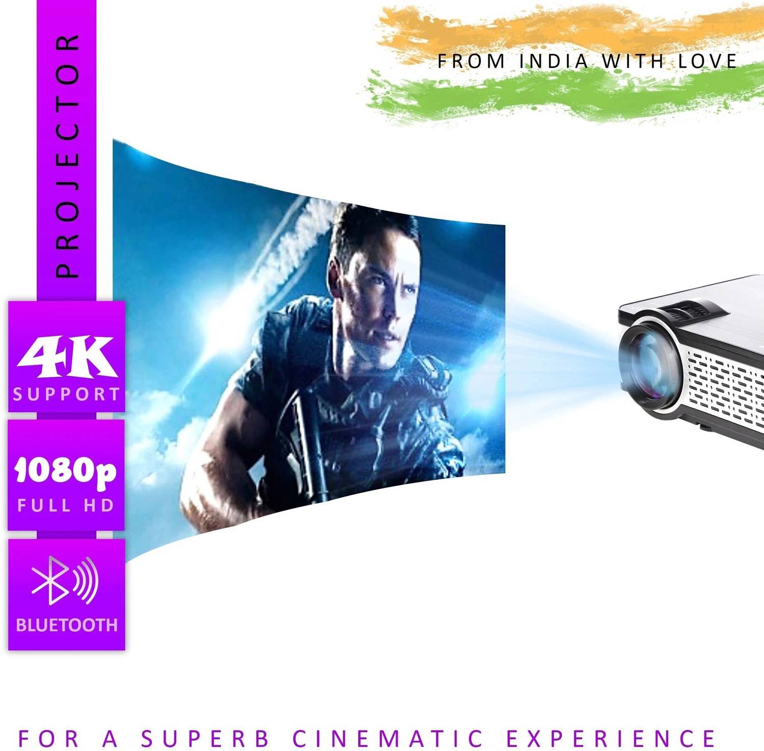 Egate i9 Pro Max 1080p Portable Projector - Image 2