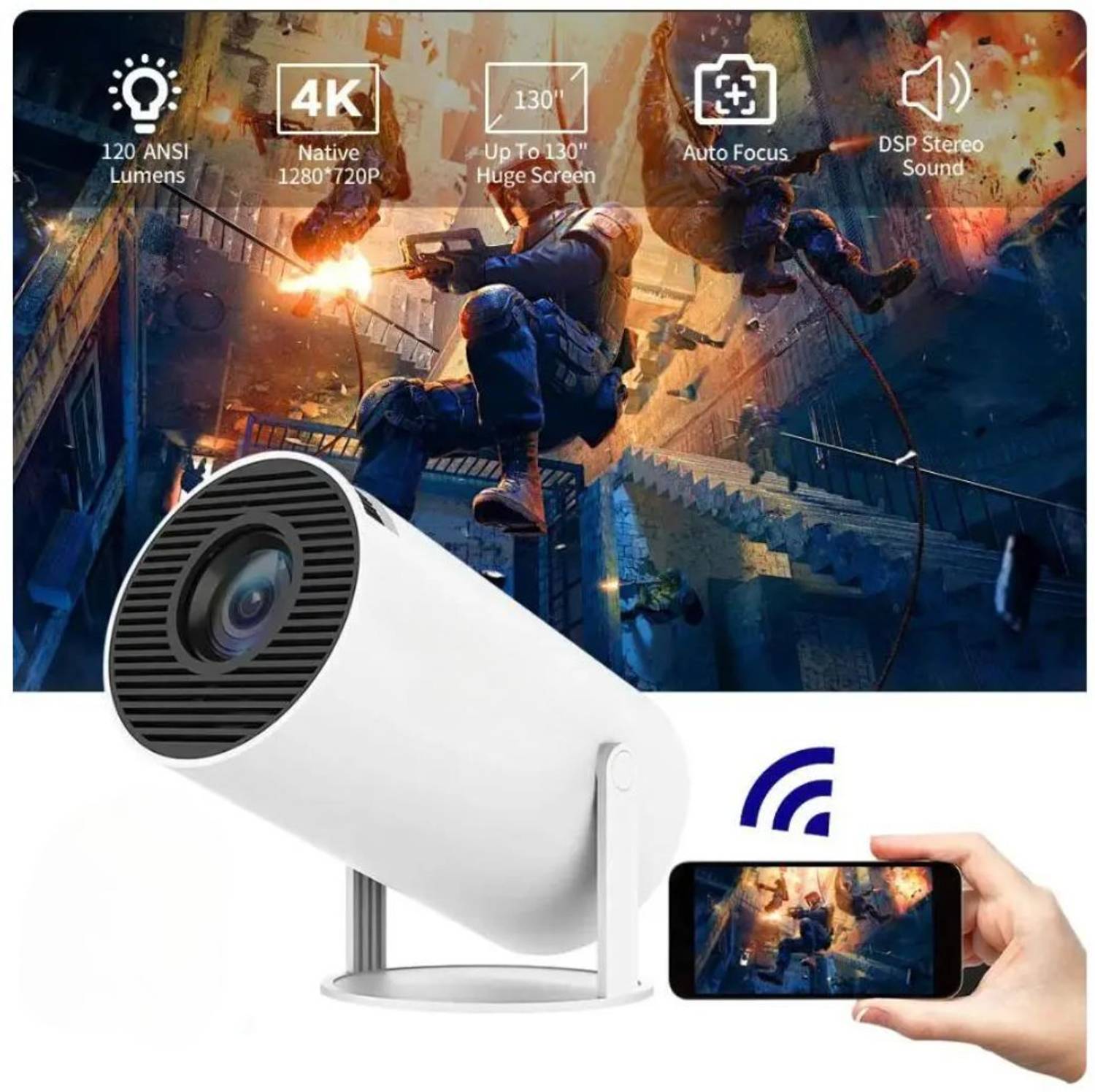OneXsale 4K Mini Gaming Projector - Image 2