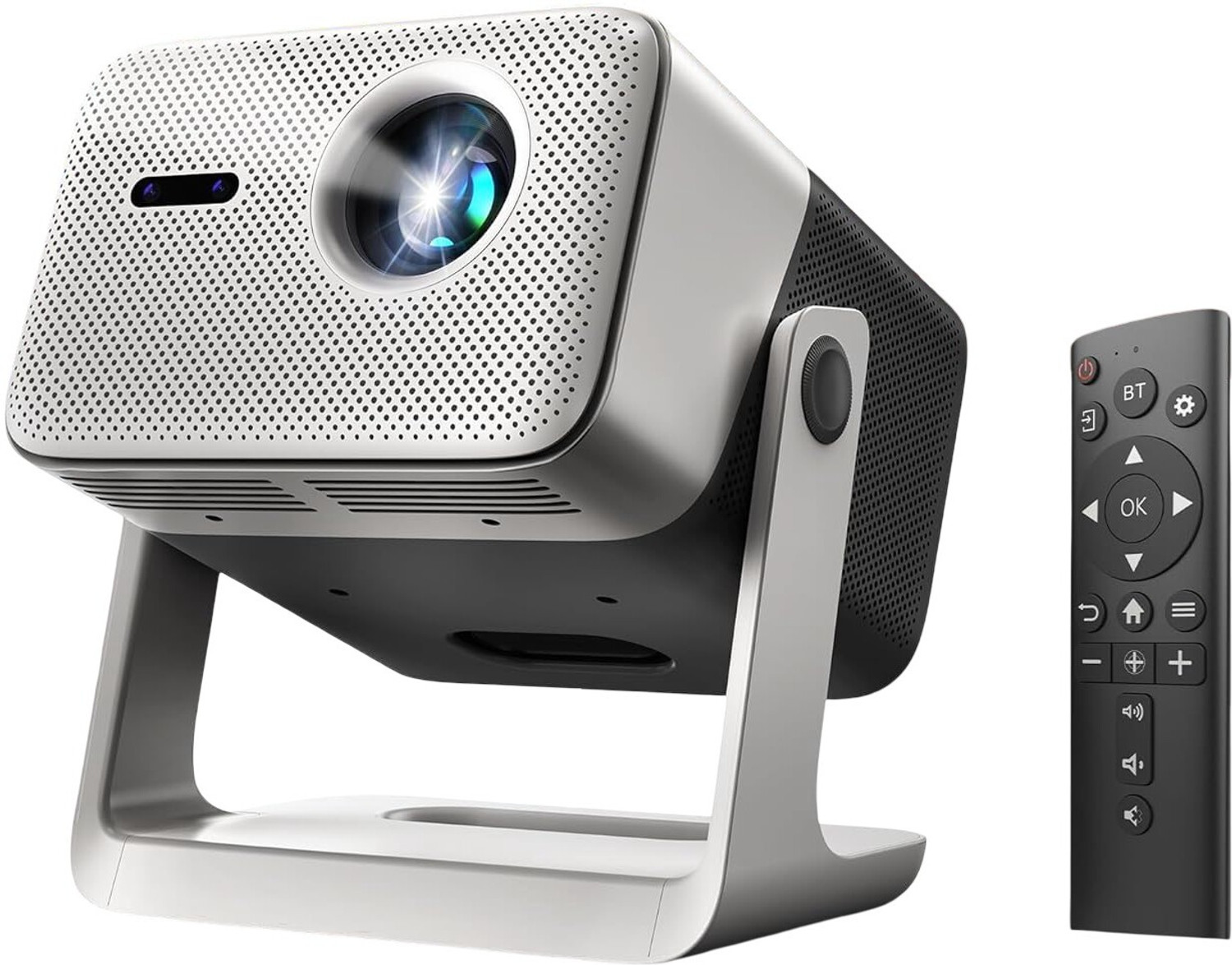 Image of CrossBeats Lumex Vista 1200 ANSI 4K Ultra HD[Dolby Audio Official]1080p Native, Android TV (18500 lm / 2 Speaker / Wireless / Remote Controller) Portable Portable Home Theater Cinema, Smart mini with Built-in Apps, 300''Display Projector