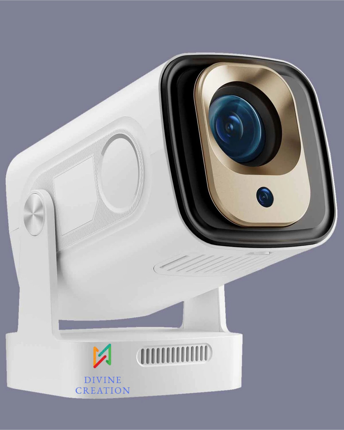 Image of Divine creation HY 260 Smart HD LED Projector with WiFi Built-in Speaker Dual Band WiFi D90 (8000 lm / 1 Speaker / Wireless / Remote Controller) Portable Projector