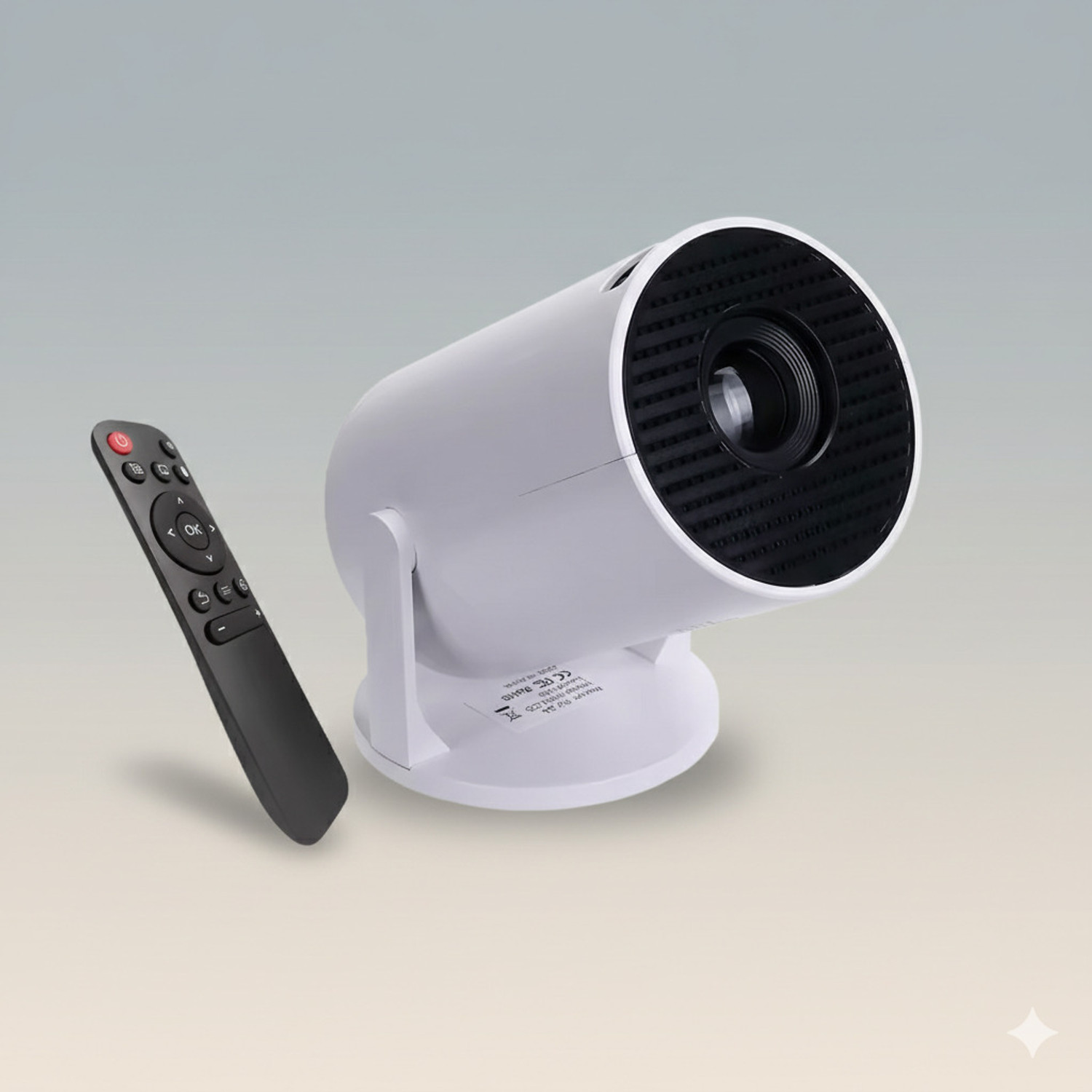 Image of Qolic Mini Projector | 4K Supported | Can Rotate 180 | Projects Up to 130 Inch (4700 lm / 2 Speaker / Wireless / Remote Controller) Portable Projector