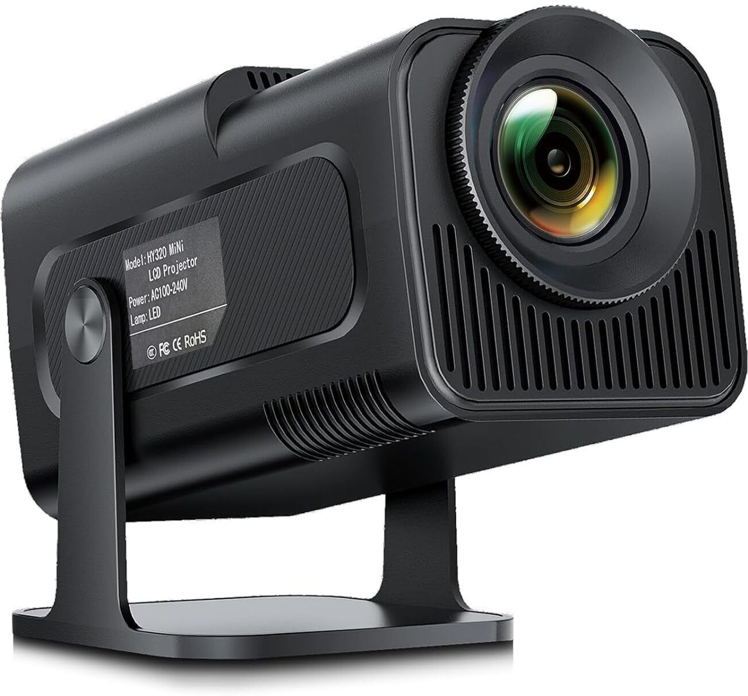 Image of RB HY320 Mini 4K Support Android 13 WiFi 6 /BT 5.0 2GB /16GB Auto Keystone (5000 lm / 1 Speaker / Wireless / Remote Controller) Portable Projector