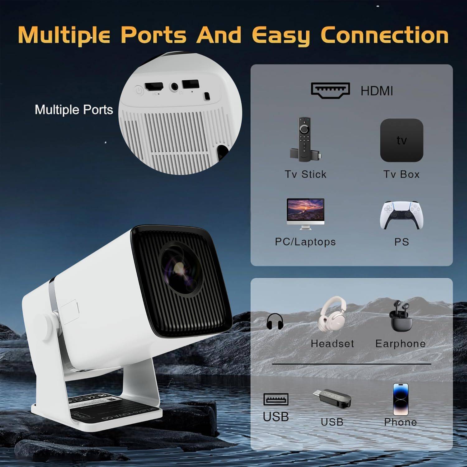 Octanium 1080P Native Projector 4K UHD - Image 5