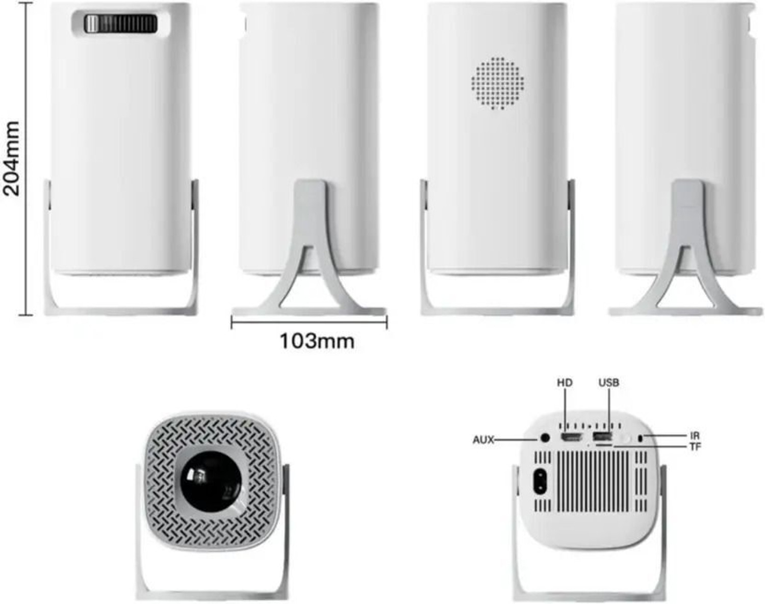 Image of Divine creation S40 UltraView Android Smart LED I 4K Projector I Portable Cinema Projector B343 (5000 lm / 1 Speaker / Wireless / Remote Controller) Portable Projector