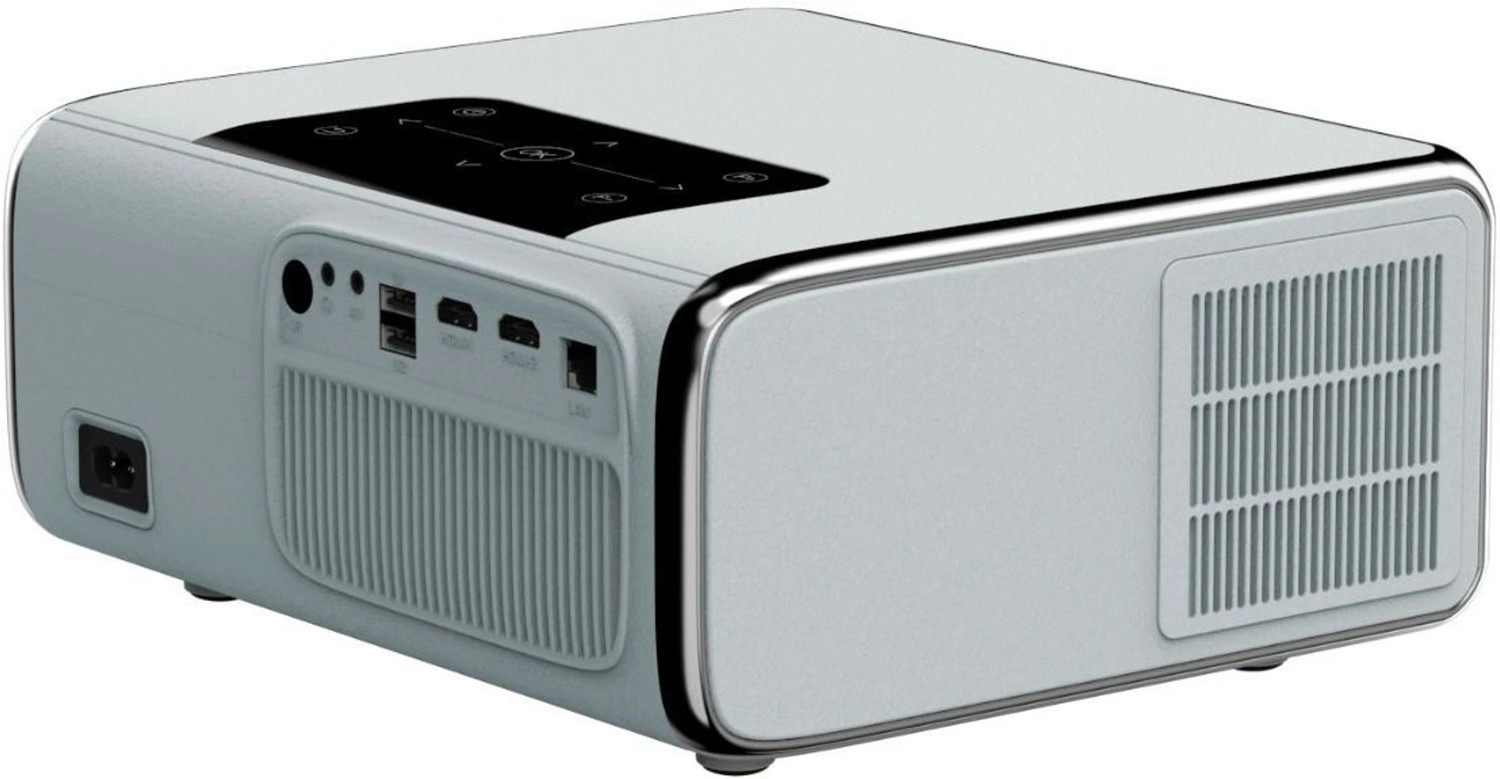 Image of Reysol Projector Auto Focus Keystone 12 Android True 4K HDR 10 Smart Touch Button (20000 lm / 2 Speaker / Wireless / Remote Controller) Portable Projector