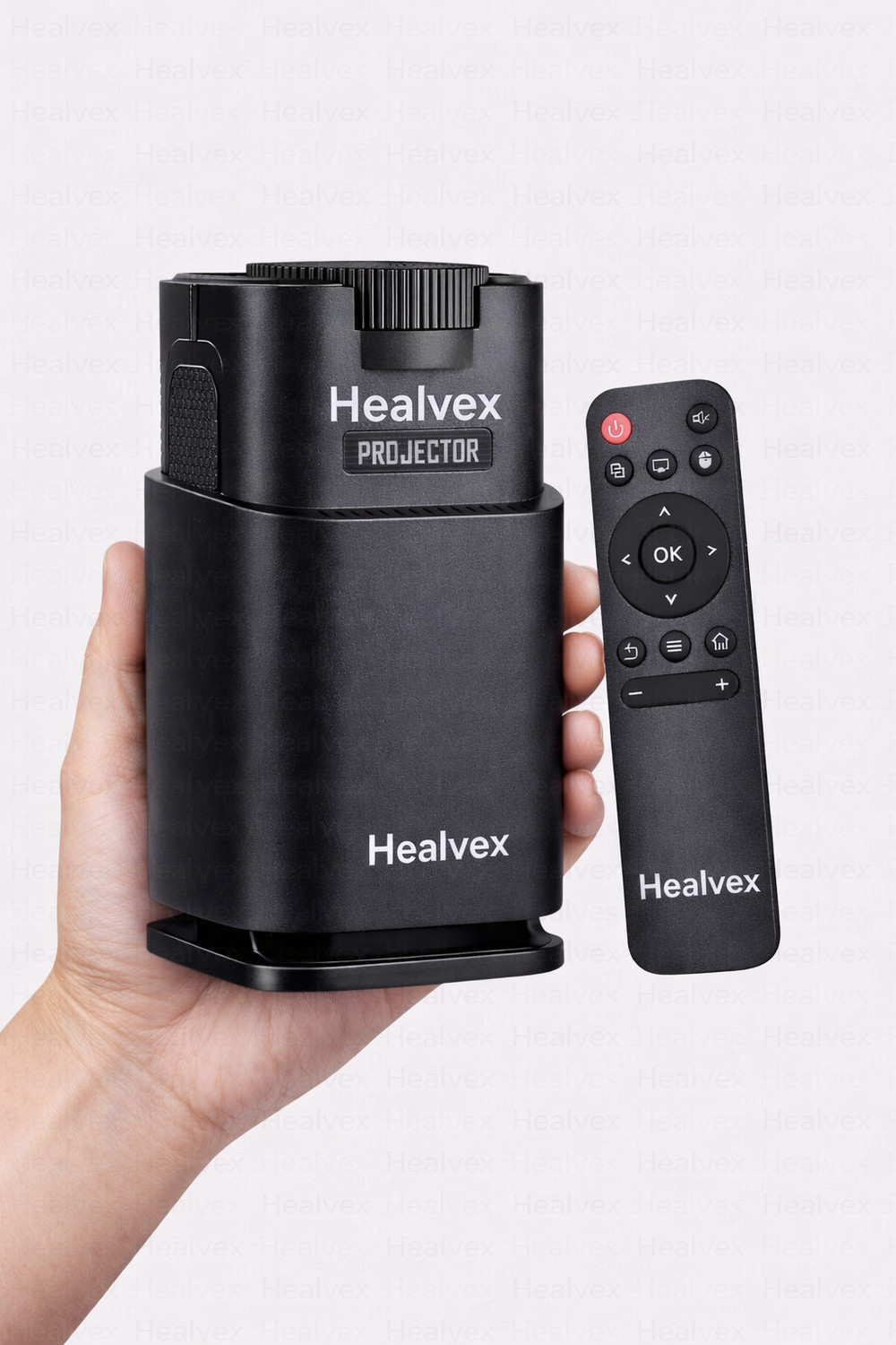 Image of Healvex HY320 Mini 4K Support Native HD Android 11 WiFi 6 /BT 5.0 Freestyle Auto Keystone (5000 lm / 1 Speaker / Wireless / Remote Controller) Portable Projector