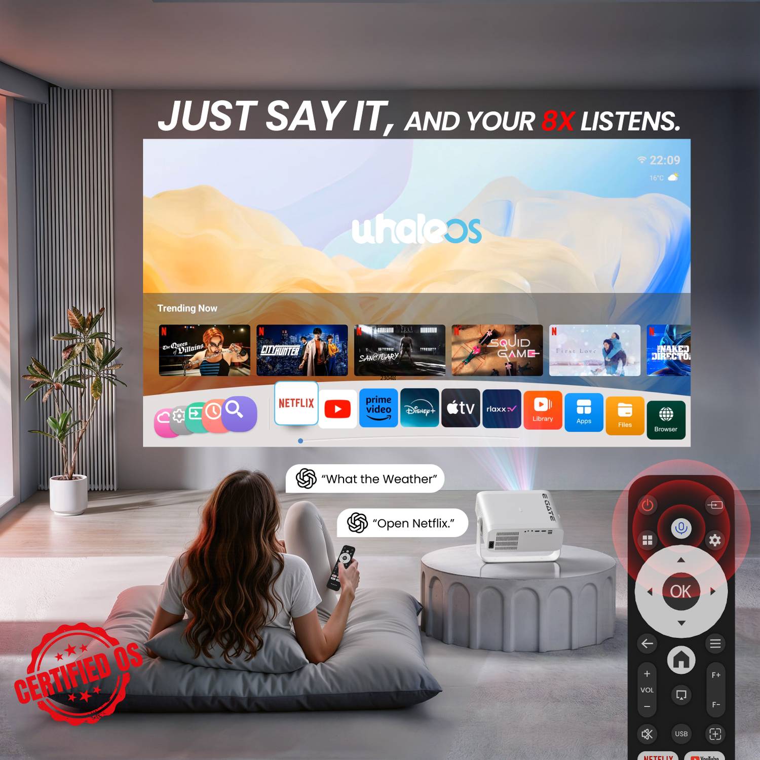 Egate Duster 8X 4K Portable Projector - Image 3