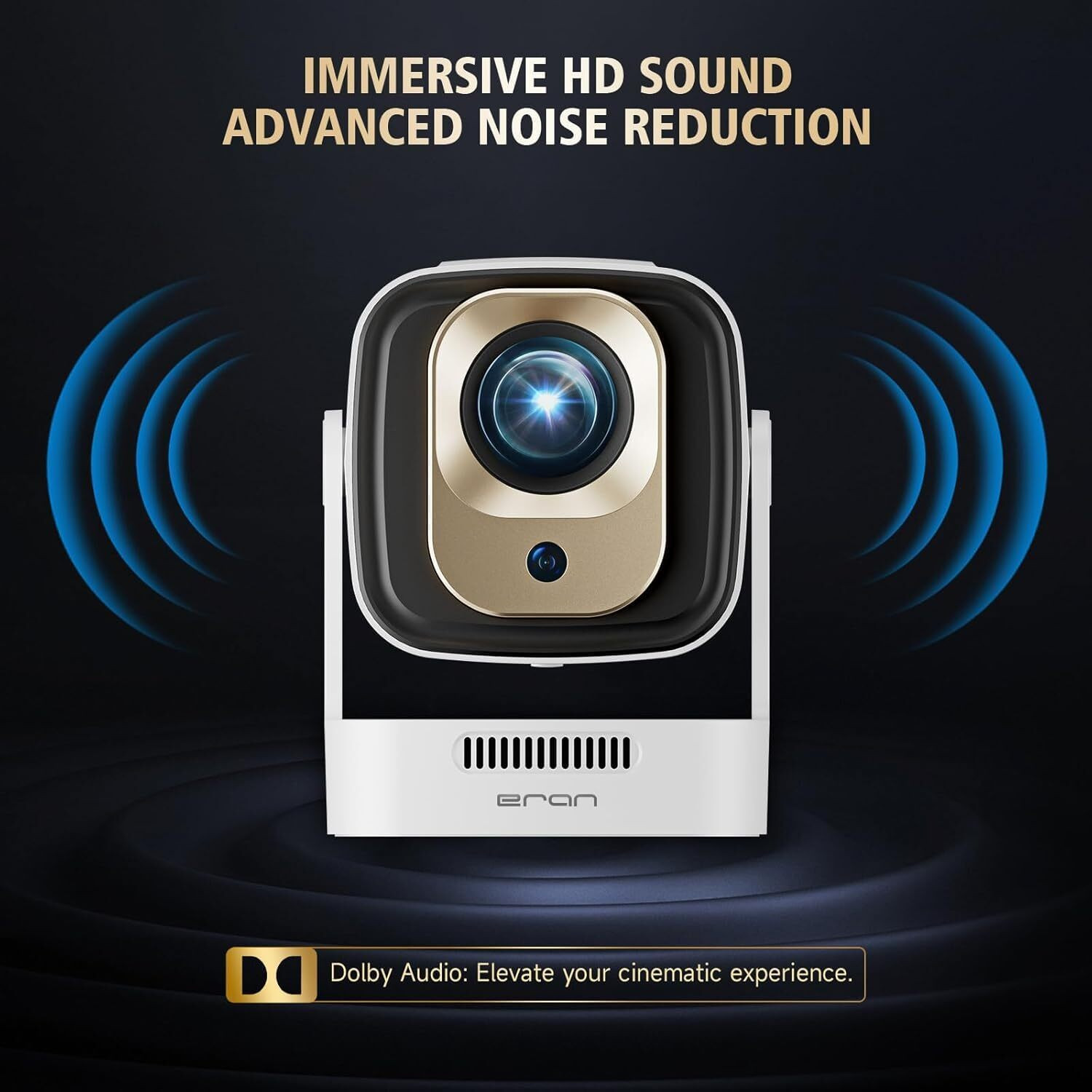 Image of Divine creation HY 260 Smart HD LED Projector with WiFi Built-in Speaker Dual Band WiFi D179 (8000 lm / 1 Speaker / Wireless / Remote Controller) Portable Projector