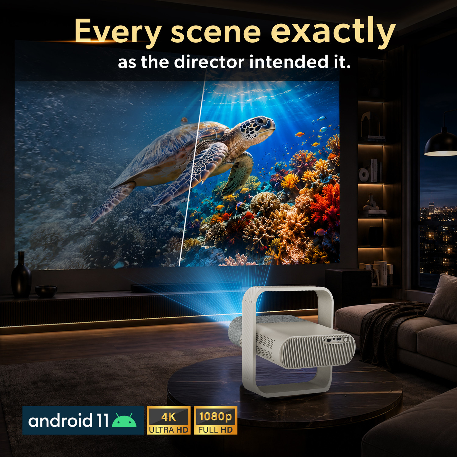 Image of CrossBeats Lumex Prism (750 lm / 1 Speaker / Wireless / Remote Controller) Portable Projector