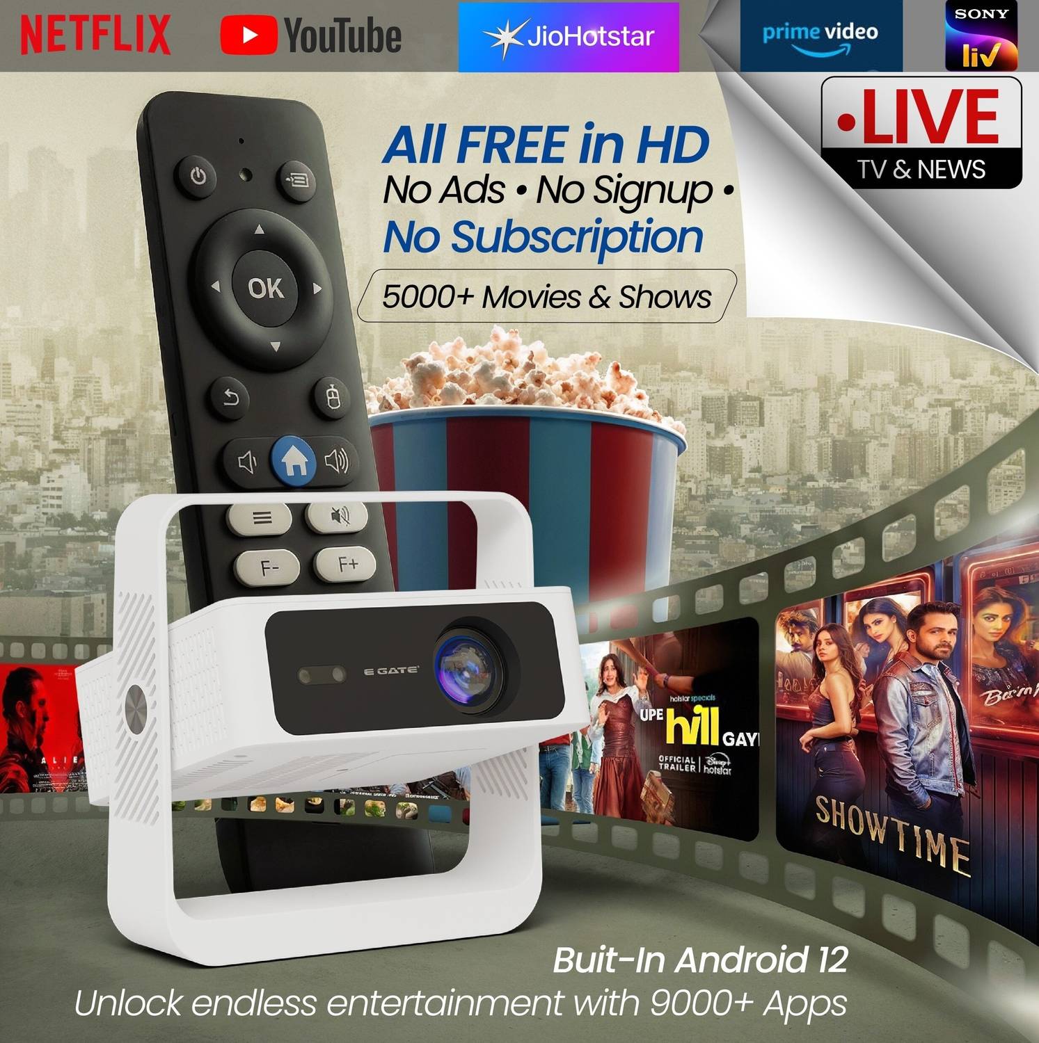 Egate Atom 4X 4K Portable Projector - Image 3