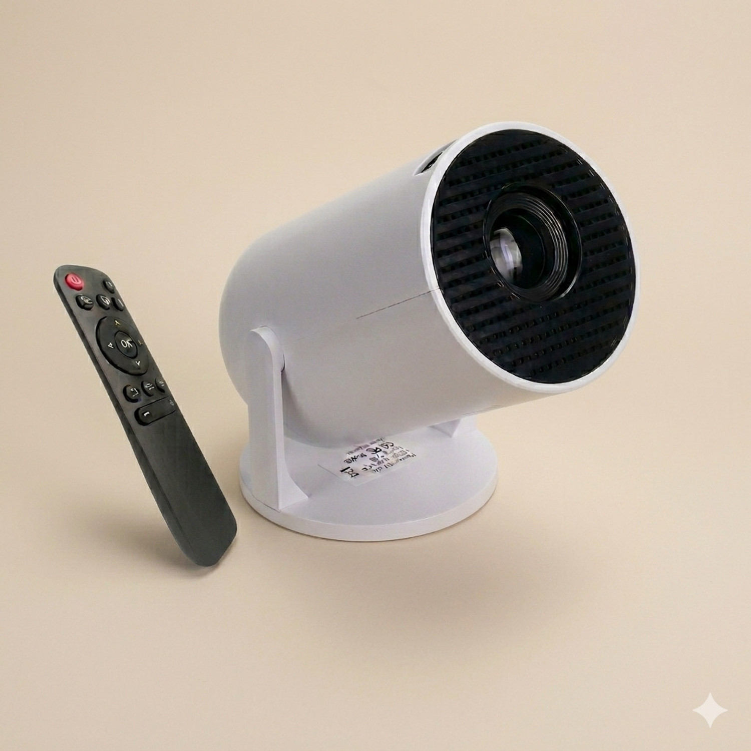 Image of Qolic Mini Projector | 4K Supported | 180 Adjustable Body | Projects 130 Inch (4700 lm / 2 Speaker / Wireless / Remote Controller) Portable Projector