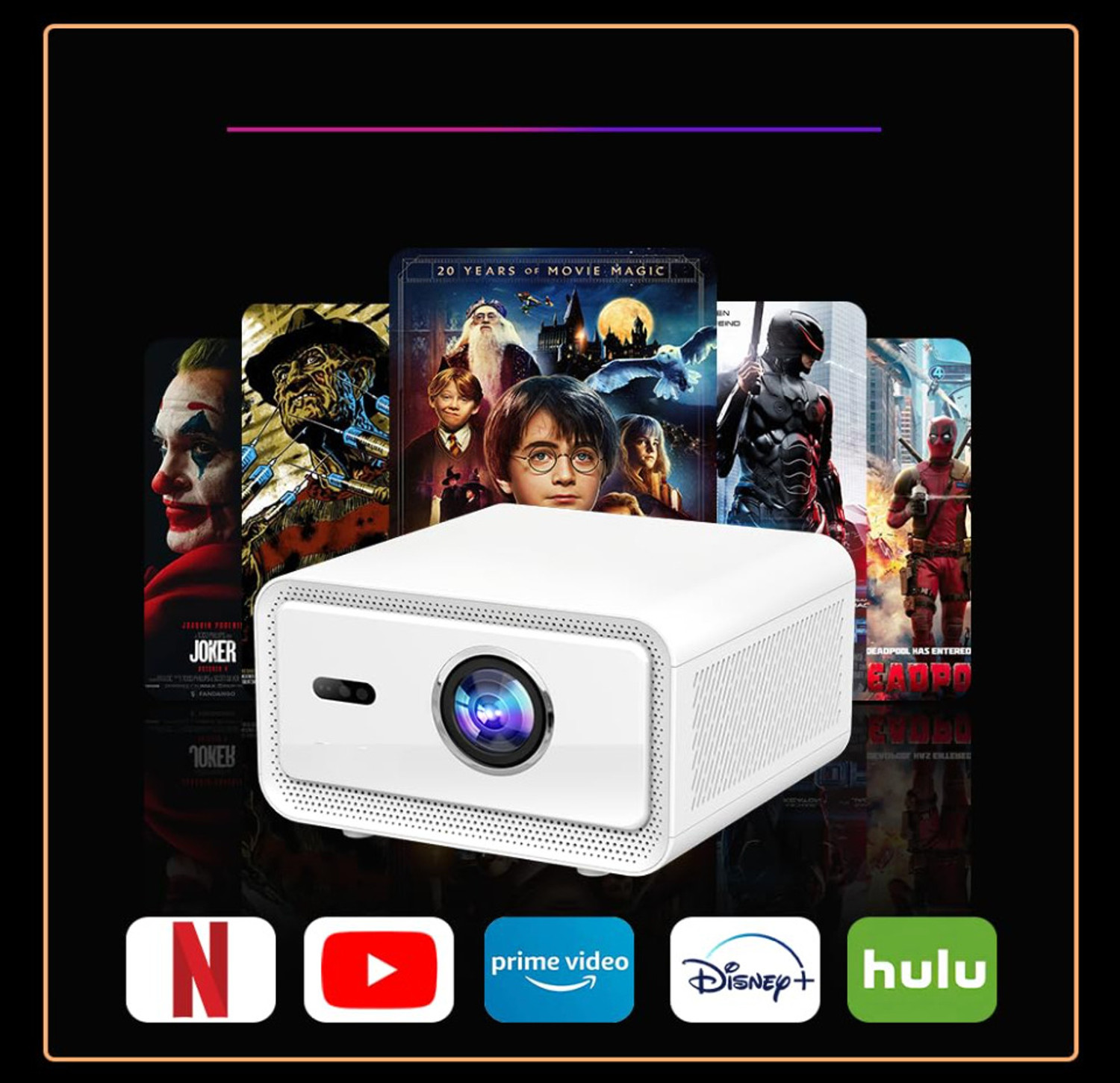 Image of Toptro Legend Mini Pro Projector 4K Ultra HD, 26000 Lumens (2300 ANSI), Fully Sealed (24000 lm / Wireless / Remote Controller) Portable Projector