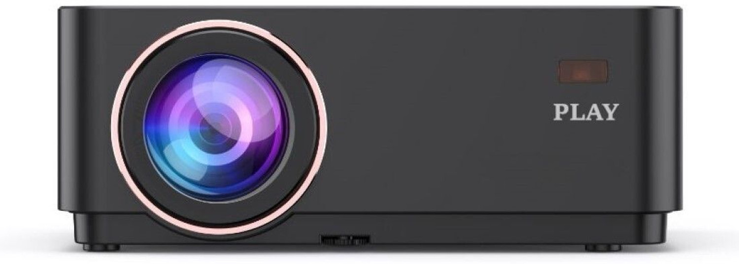 Image of PLAY 4k 8k Native Full HD 2+16GB 4D keystone E-Focus Android BT WiFi Mirroring (18000 lm / 2 Speaker / Wireless / Remote Controller) Portable Projector