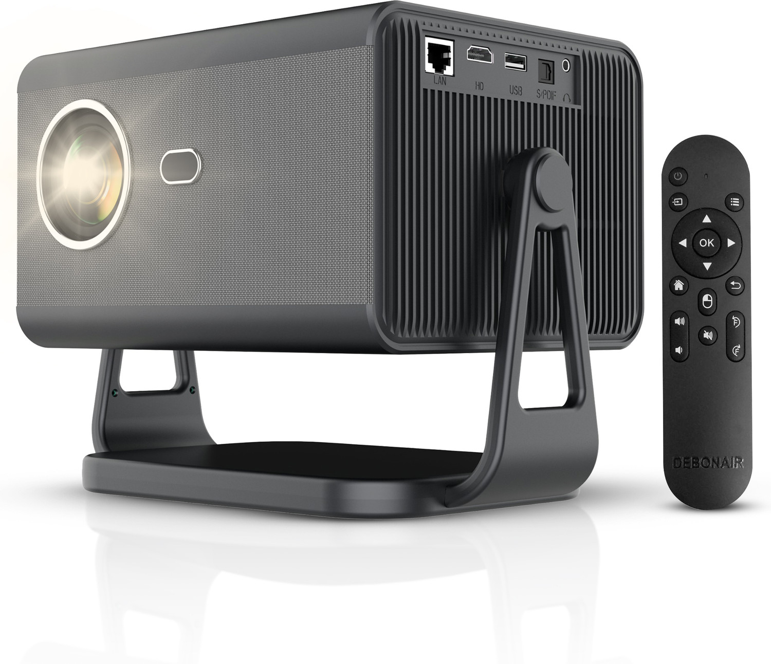Image of Debonair CineX Pro 4K Ultra HD Native 1080p Auto(Focus+Screen Fit+OA) Dust Proof Engine (24000 lm / Wireless / Remote Controller) Portable Projector