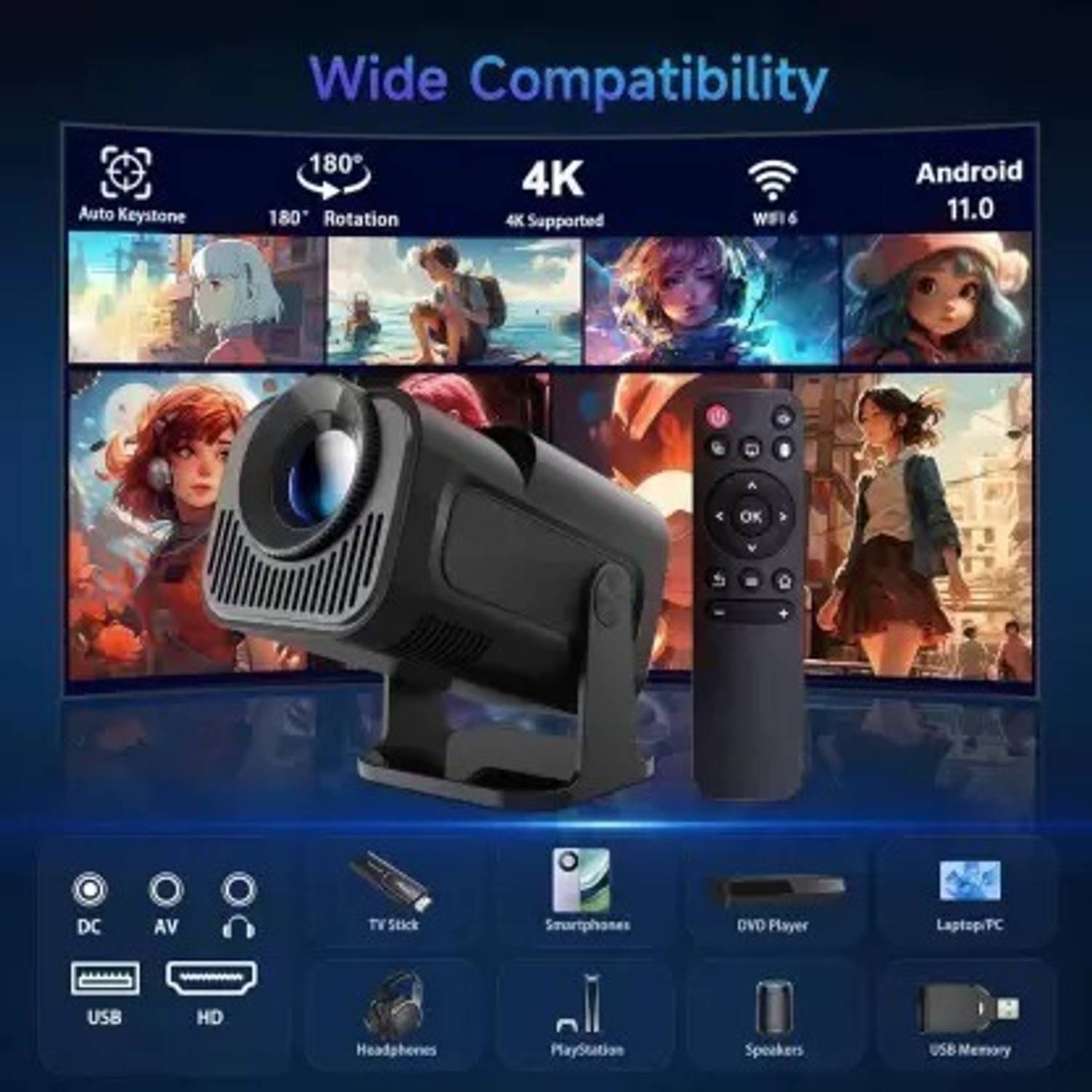 Projevox HY320 4K Portable Projector - Image 5