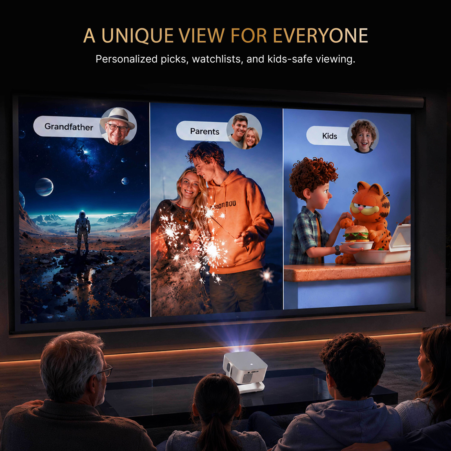 Image of CrossBeats Lumex Aura (1000 lm / 1 Speaker / Wireless / Remote Controller) Portable Projector