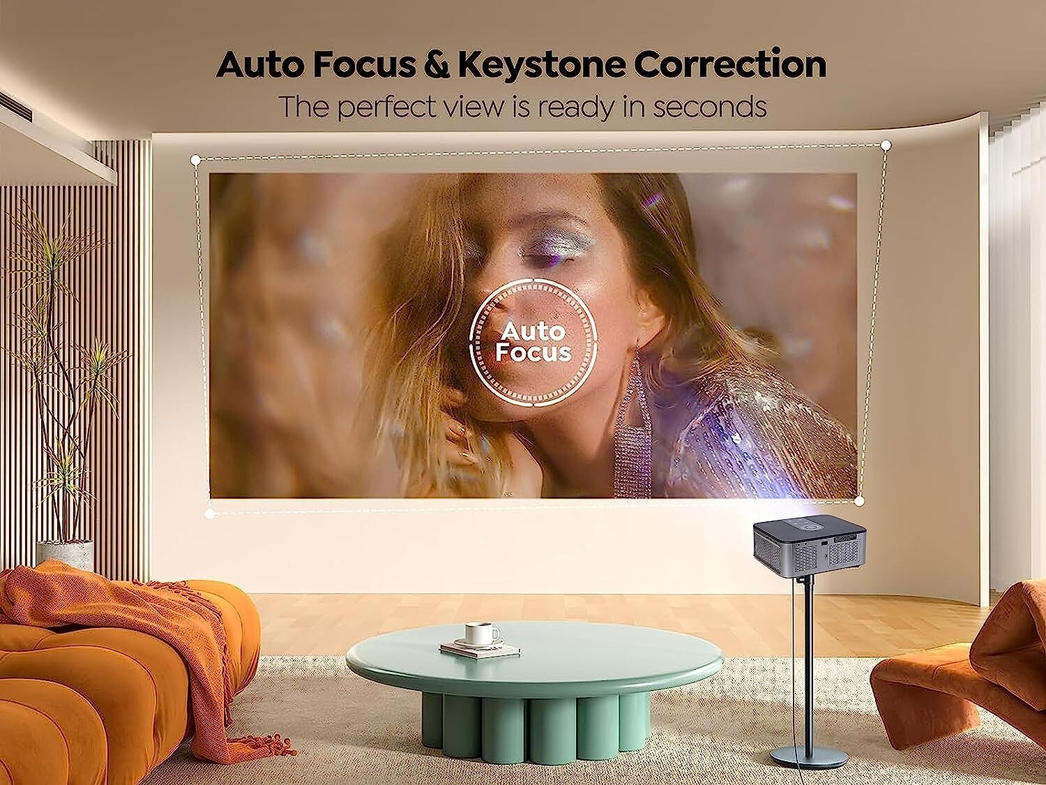 Image of Egate O9 Pro-Zen (12000 lm / 2 Speaker) Dual OS - Android+FTS� Full HD 1080p with 4K Support (Certified Netflix, Prime, Hotstar & More)| 2GB RAM-16GB ROM | ARC HDMI | Dolby Audio | Fully Automatic Projector