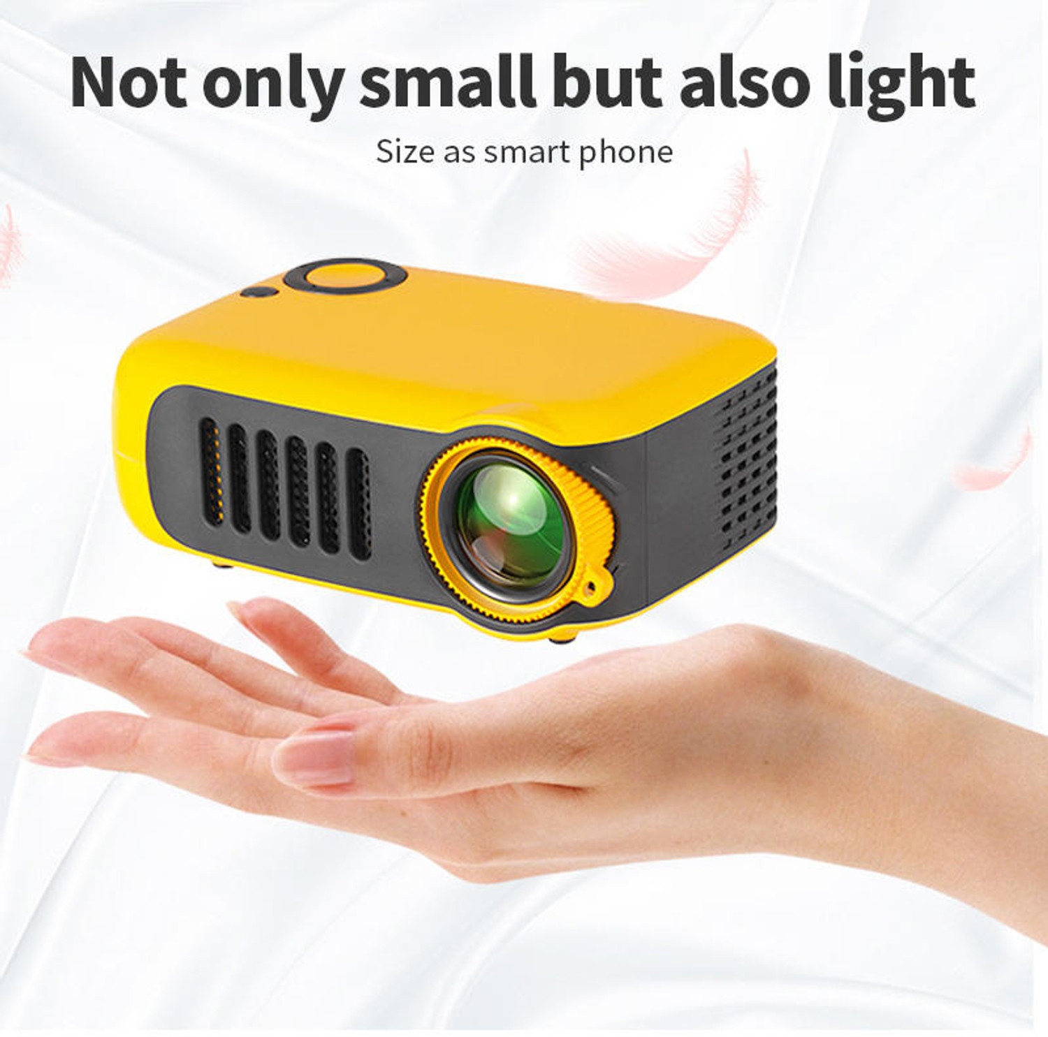 Image of Orlov Full HD 1080P LED Portable Projector 800 Lumens Short Throw Speaker (800 lm / 1 Speaker / Remote Controller) Portable Projector