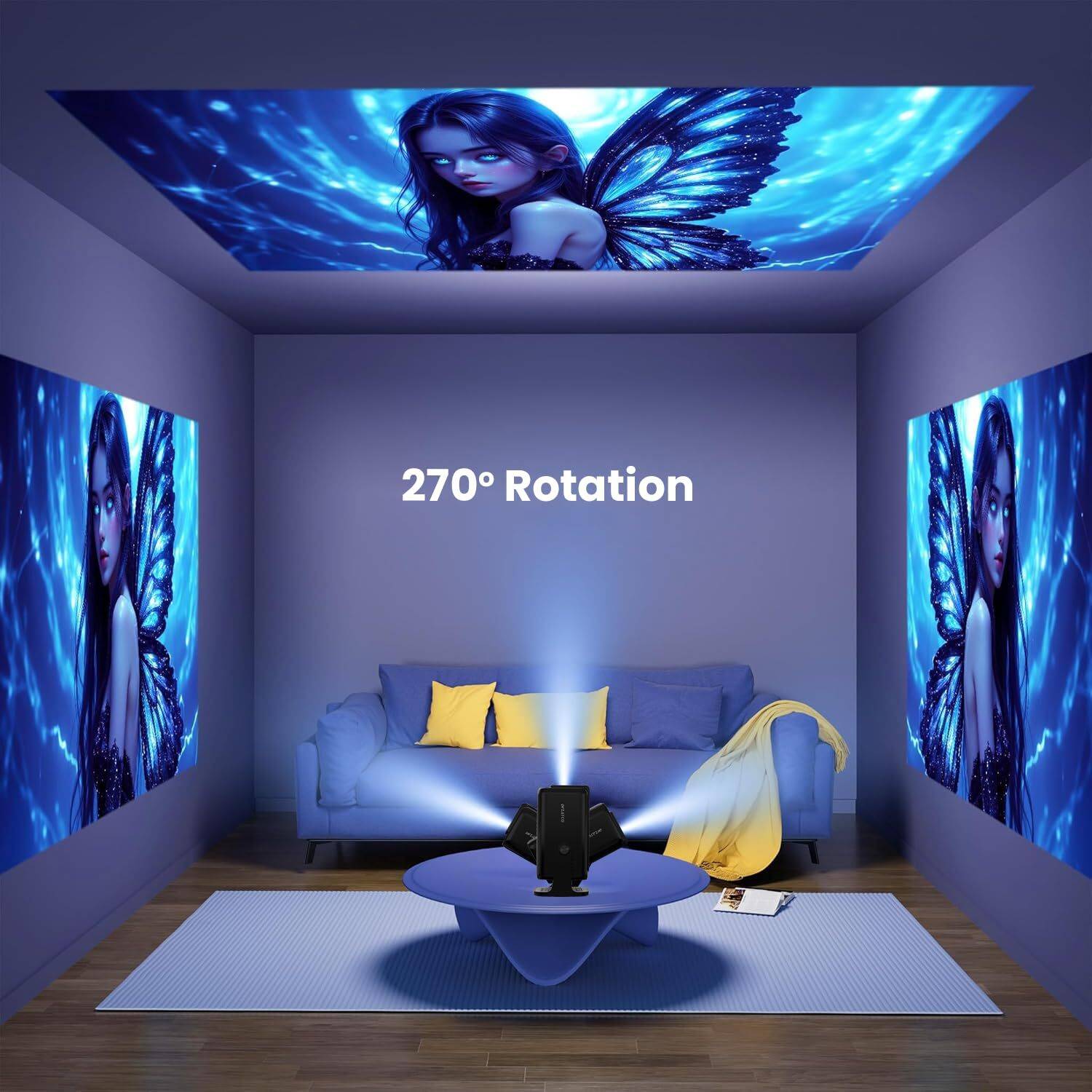 Divine HY320 Mini 4K Android 13 Projector - Image 3