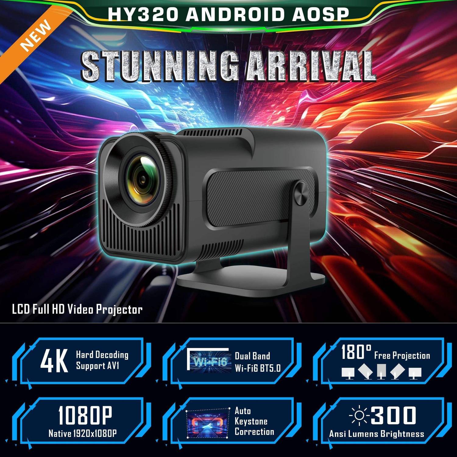 Nexscan HY320 4K Portable Projector - Image 4