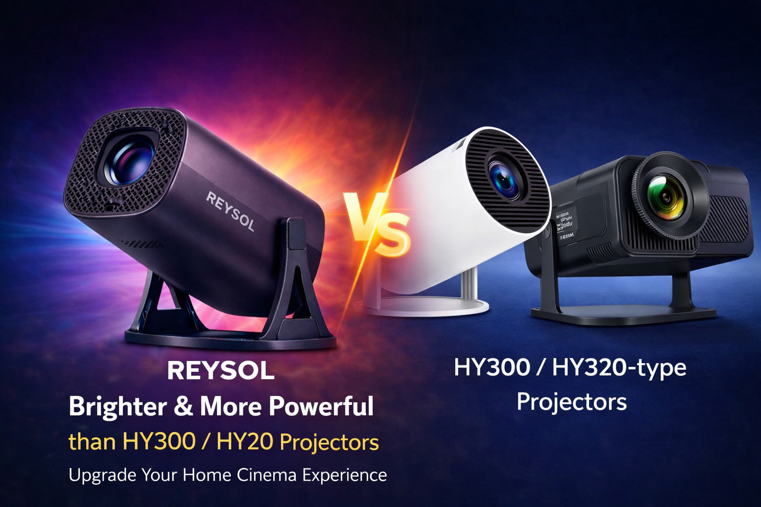 Image of Reysol Projector| Native 1080P| 4K Support|WiFi 6|Miracast|270 Rotatable|Auto Keystone (14000 lm / 1 Speaker / Wireless / Remote Controller) Portable Projector