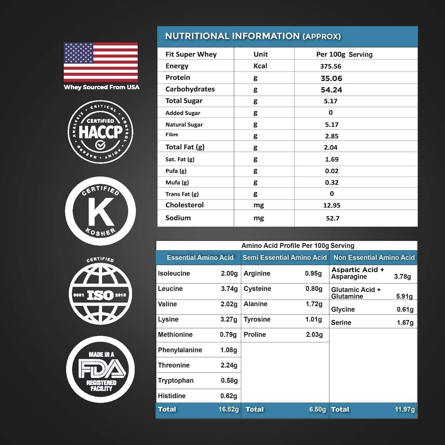 Image of Fitspire Fit Super Protein 100% Authentic & No Adulteration Muscle Growth & Recovery Whey Protein