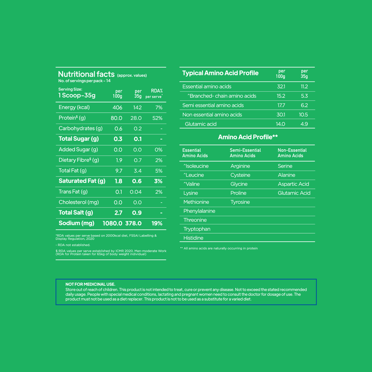 Image of Yogabar Plant Protein Unflavoured | 28g per scoop | Clean protein Plant-Based Protein