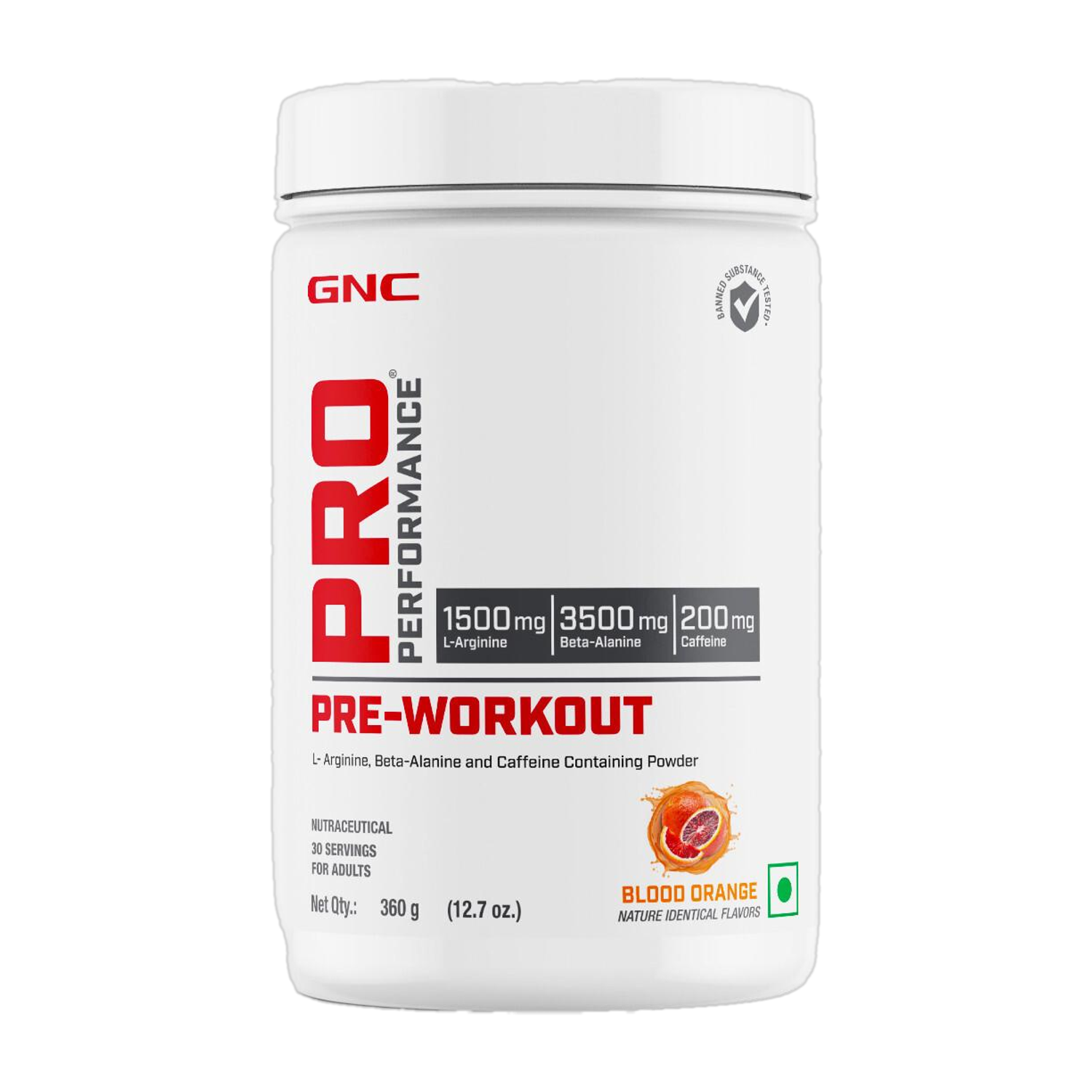 Image of GNC Pro Performance | 360 gm | 30 Servings | Blood Orange Pre Workout (360 g, Blood Orange)