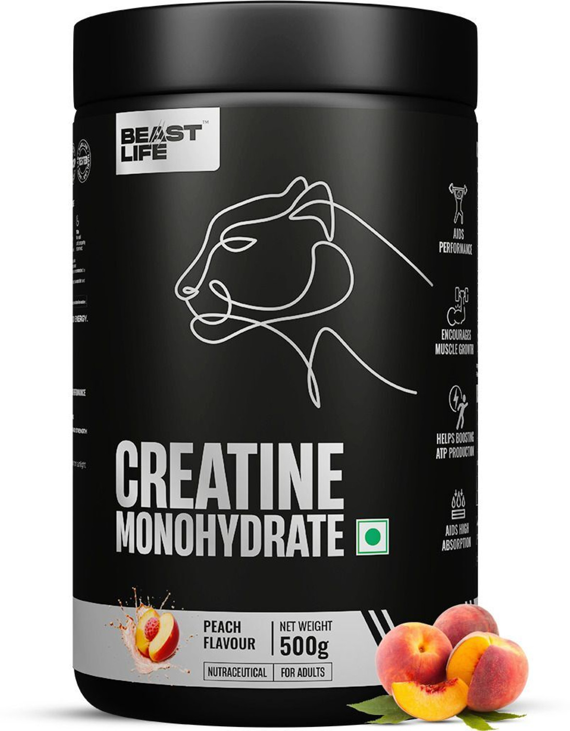 Image of BeastLife Creatine Monohydrate | 166 Servings | Micronised Creatine| NABL Lab Tested Creatine