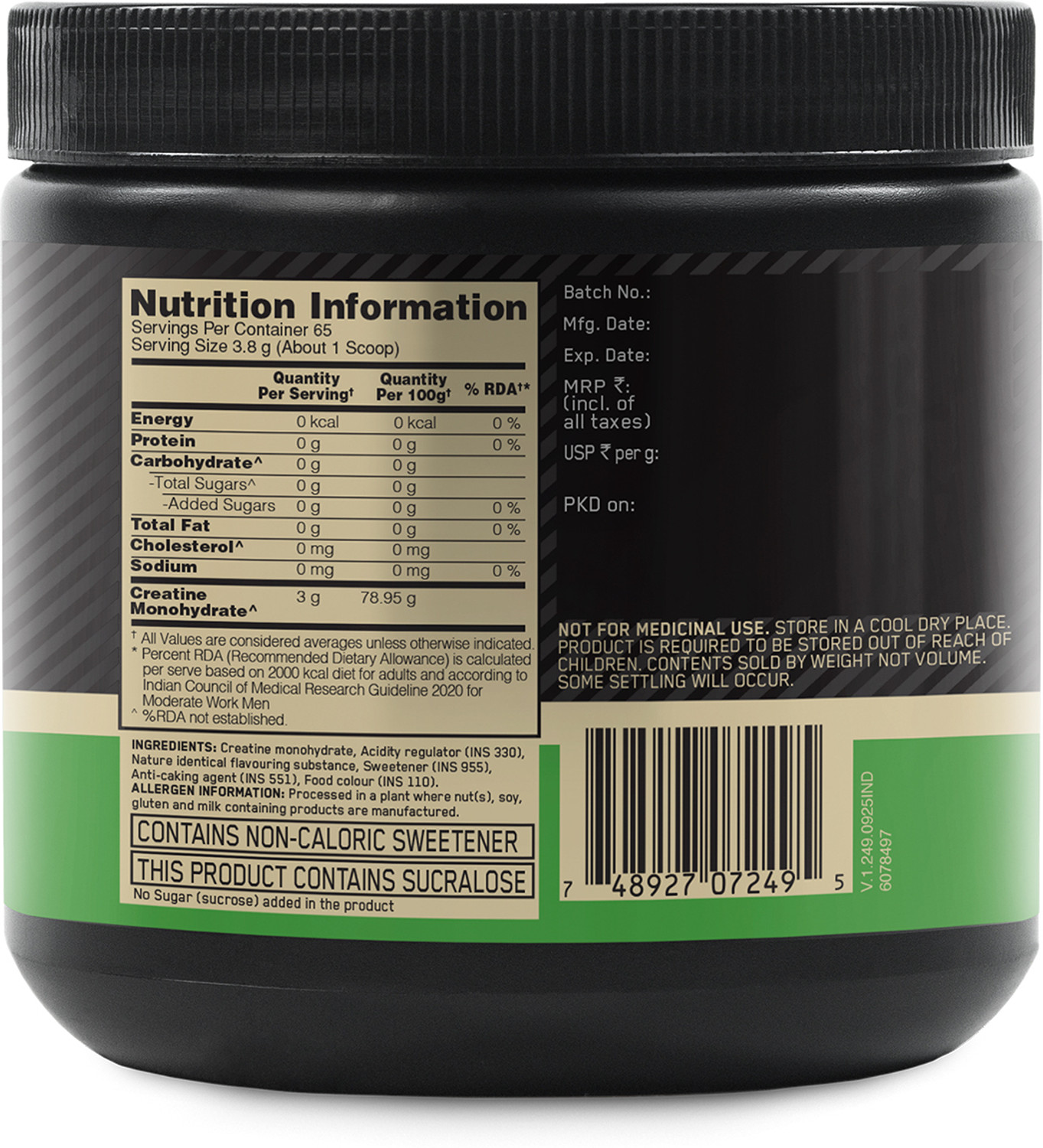 Image of Optimum Nutrition Micronised Creatine Powder Creatine
