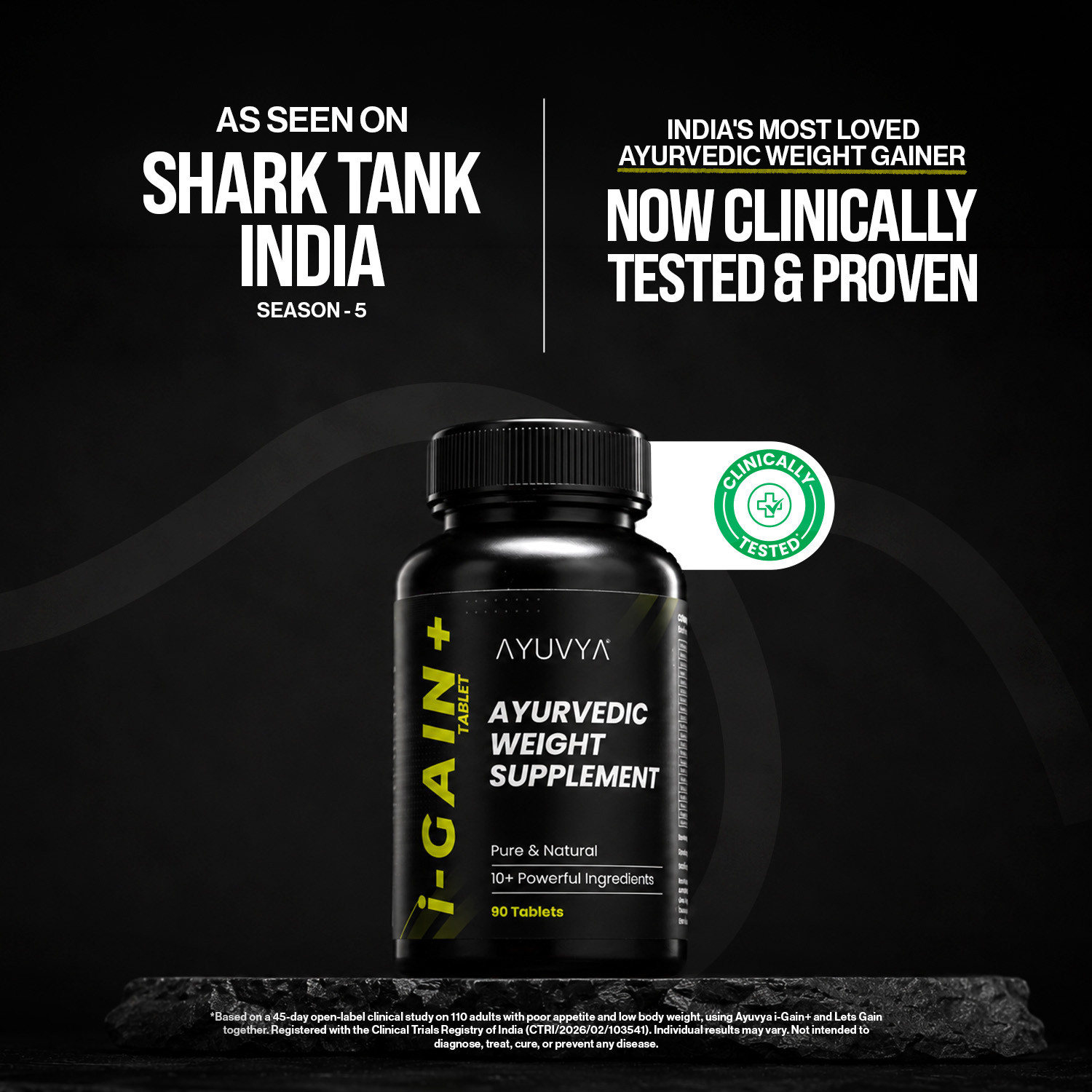 Image of Ayuvya i-GAIN+, Clinically Proven Ayurvedic Weight Gainer Combo Improve Digestion