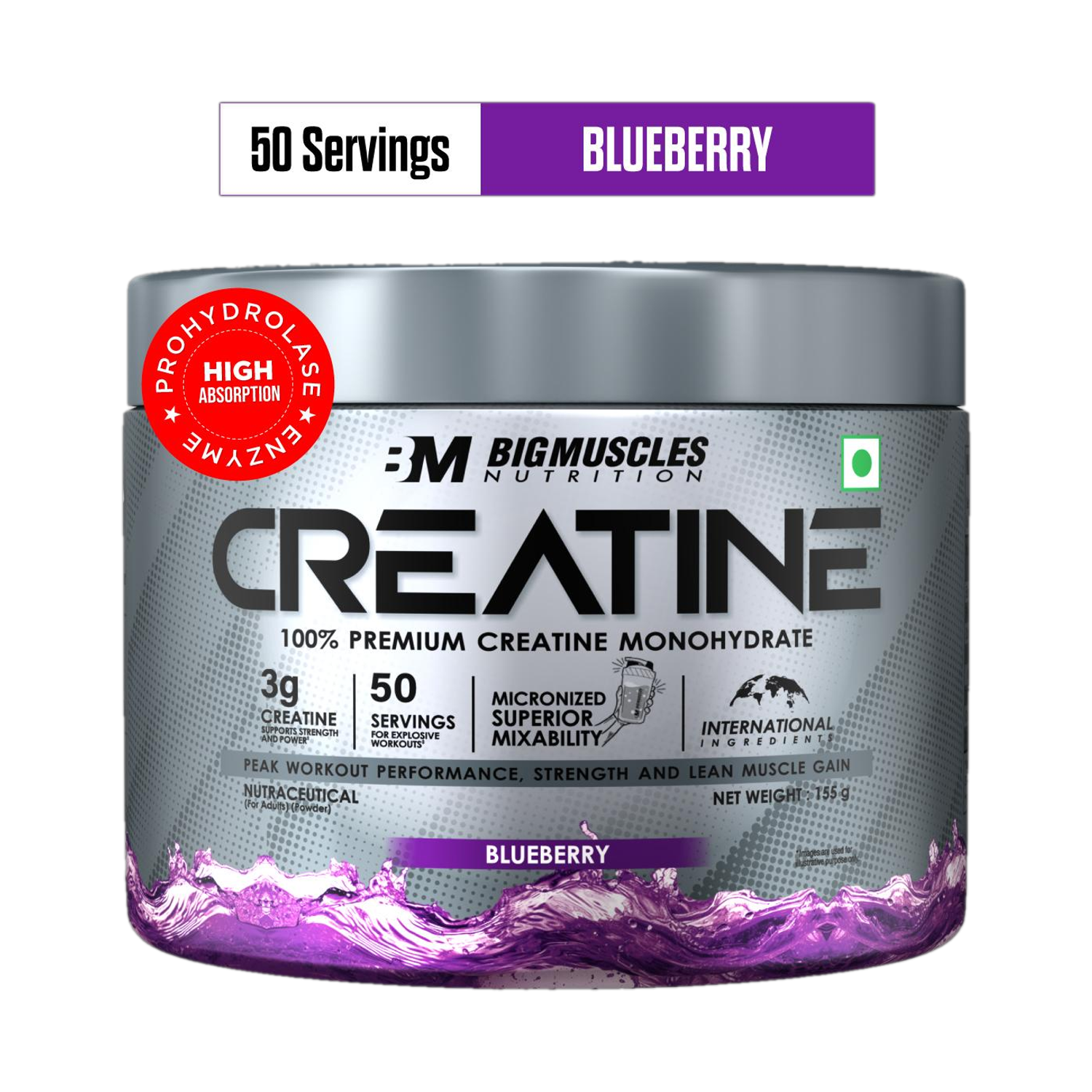 BIGMUSCLES NUTRITION Creatine Monohydrate 50 Servings