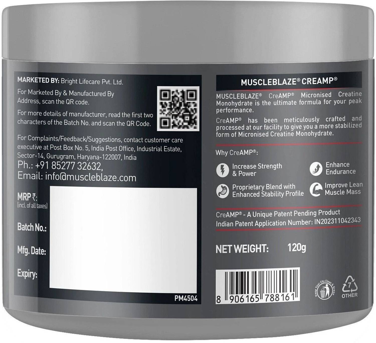 MUSCLEBLAZE Micronised Creatine Monohydrate 200g - Image 5