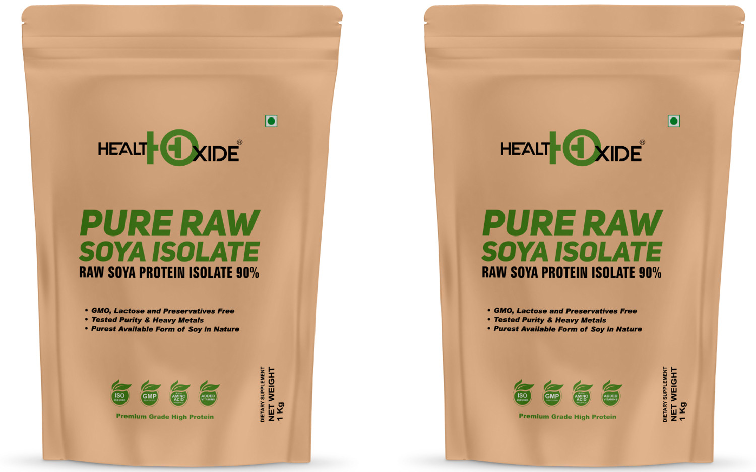 Image of HEALTHOXIDE Raw Soya Isolate Plant-Based Protein (2 kg, Raw Soya Isolate)